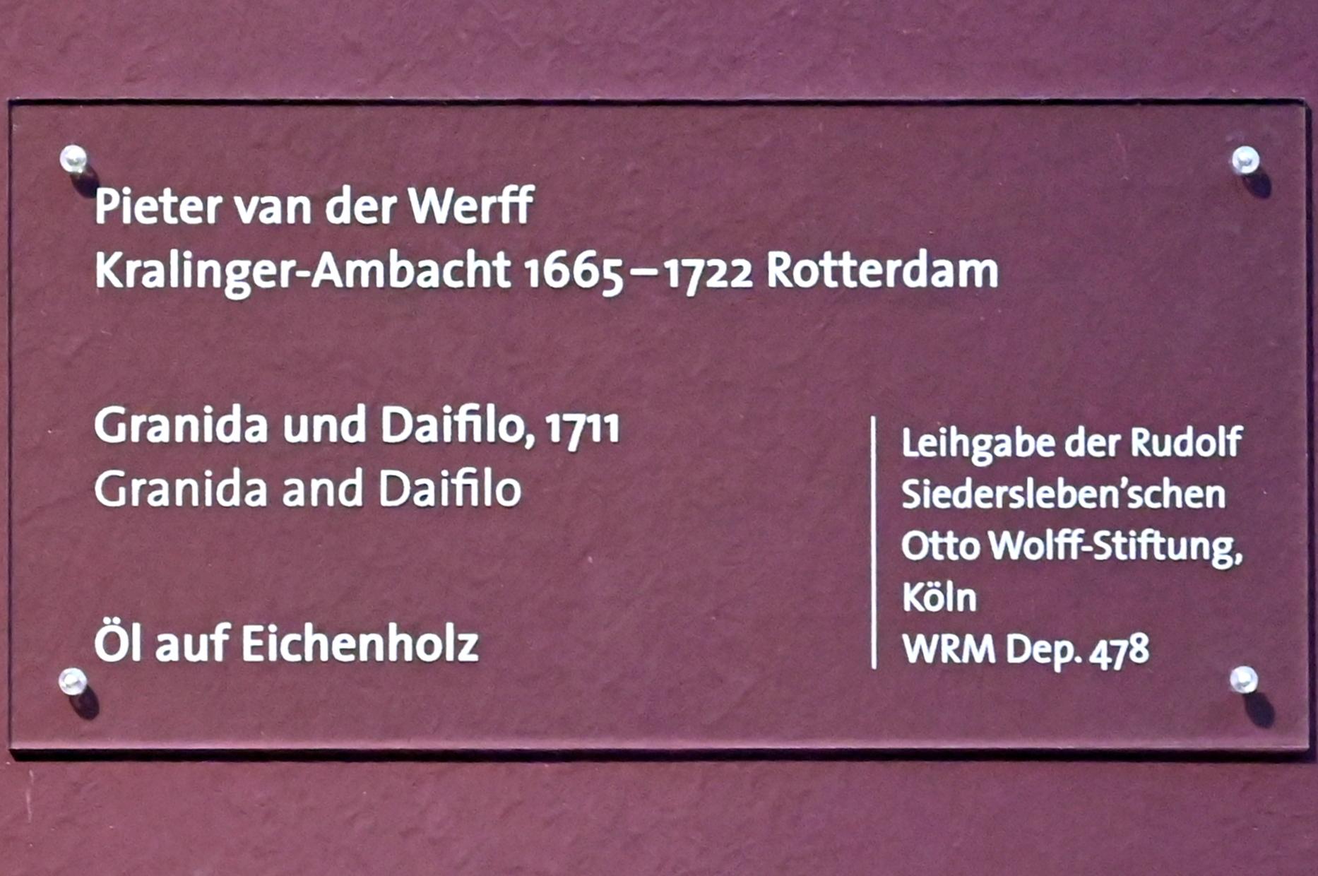 Pieter van der Werff (1711), Granida und Daifilo, Köln, Wallraf-Richartz-Museum, Barock - Saal 8, 1711, Bild 2/2