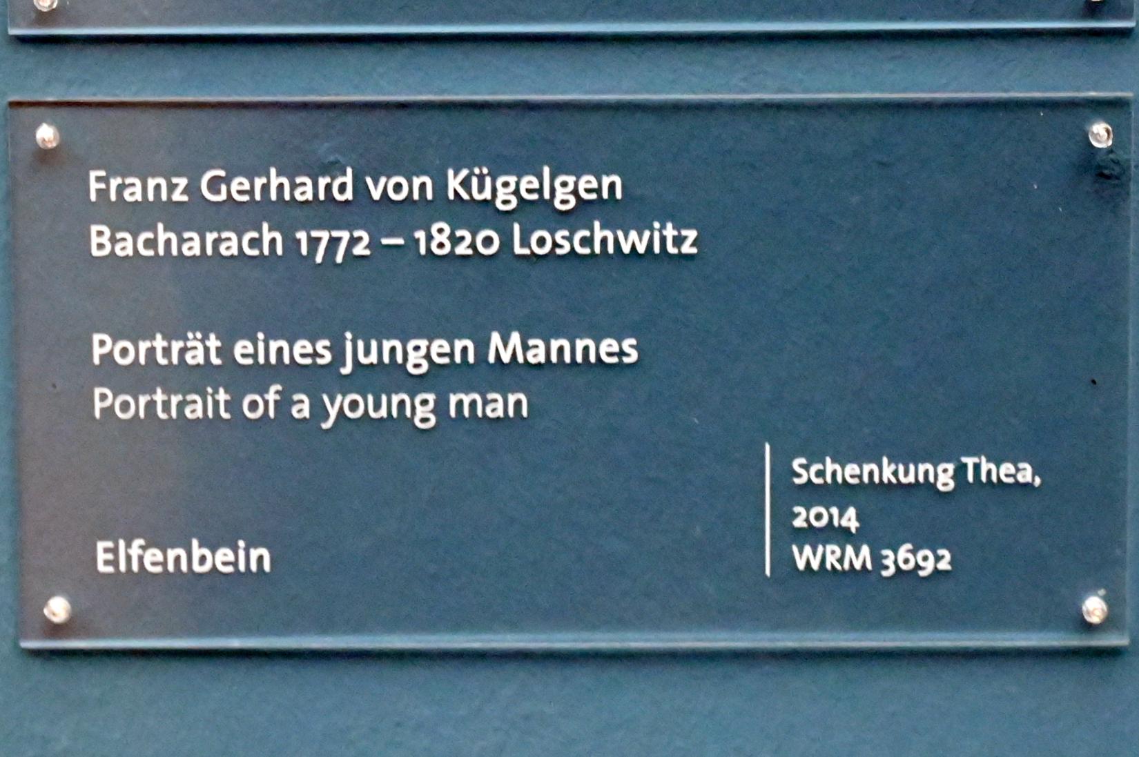 Gerhard von Kügelgen (1807–1813), Porträt eines jungen Mannes, Köln, Wallraf-Richartz-Museum, Barock - Saal 9, Undatiert, Bild 2/2