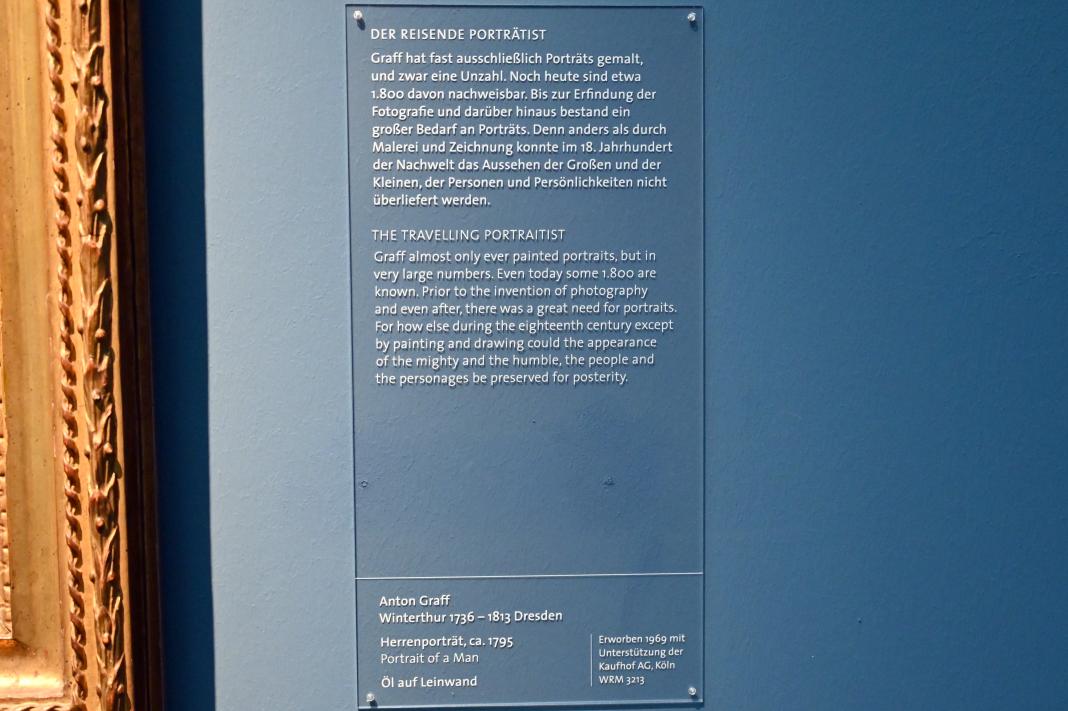 Anton Graff (1761–1807), Herrenporträt, Köln, Wallraf-Richartz-Museum, Barock - Saal 9, um 1795, Bild 3/3