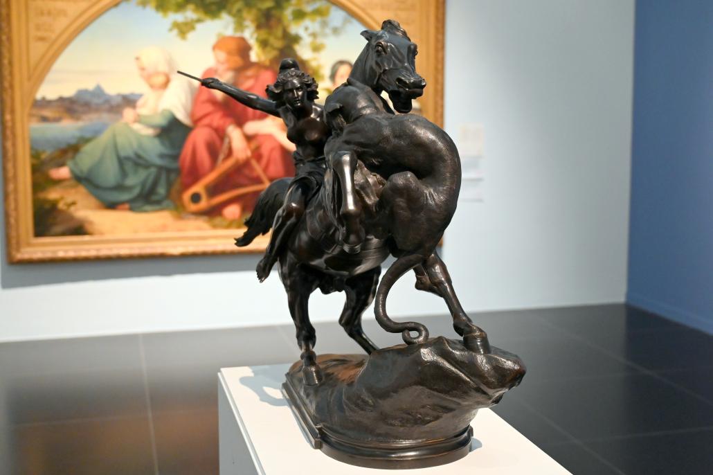 August Kiß (1837–1848), Amazone im Kampf mit einem Tiger, Köln, Wallraf-Richartz-Museum, 19. Jahrhundert - Saal 2, 1837, Bild 2/4