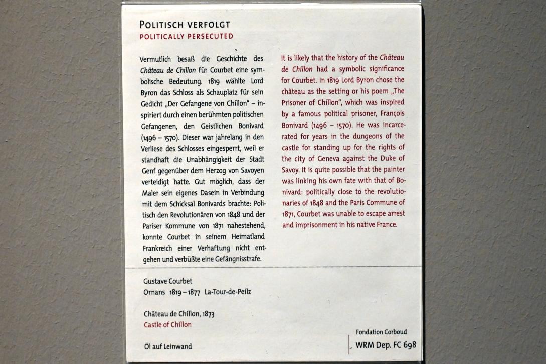 Gustave Courbet (1849–1874), Château de Chillon, Köln, Wallraf-Richartz-Museum, 19. Jahrhundert - Saal 5, 1873, Bild 2/2
