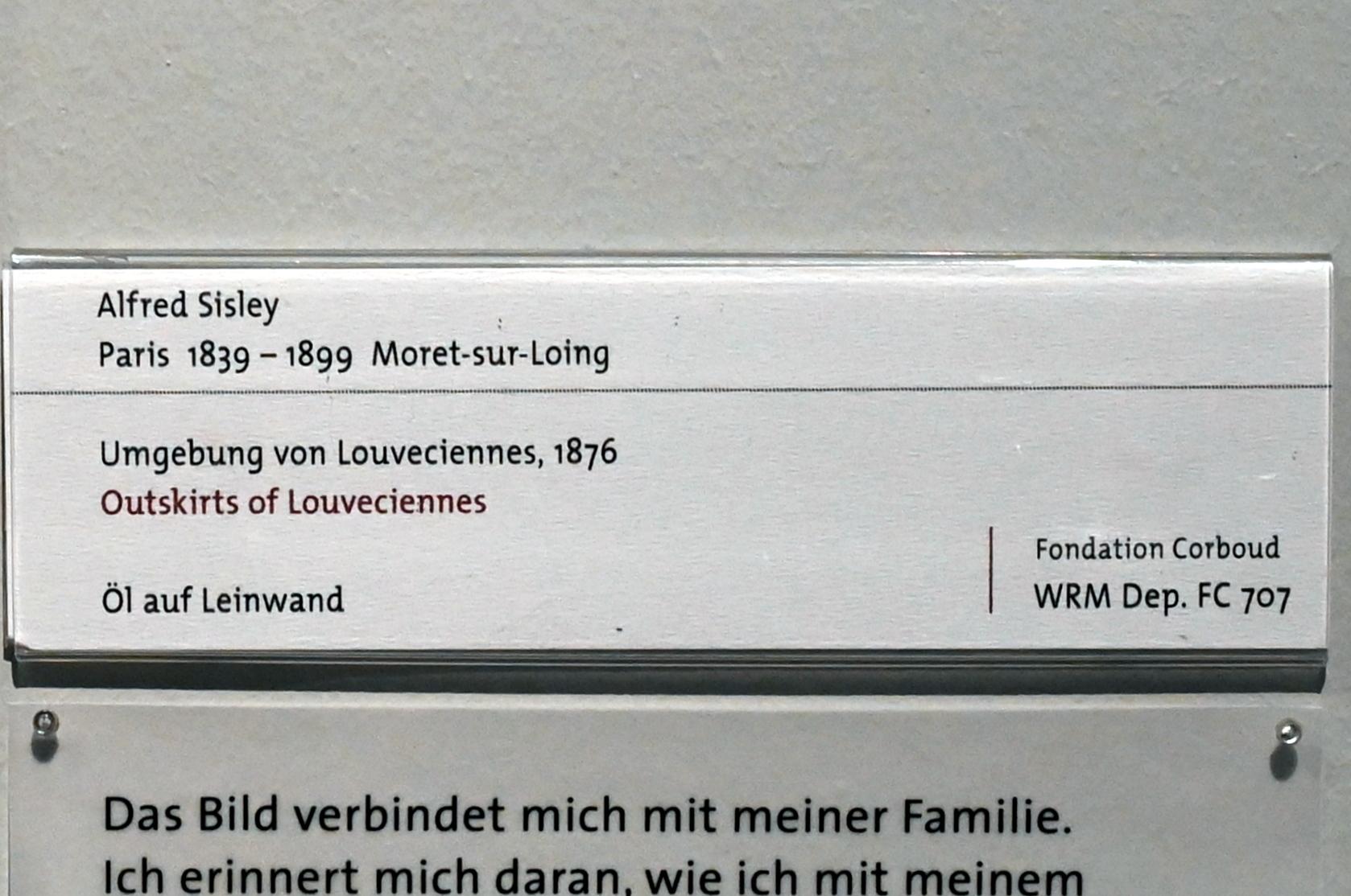 Alfred Sisley (1872–1896), Umgebung von Louveciennes, Köln, Wallraf-Richartz-Museum, 19. Jahrhundert - Saal 3, 1876, Bild 2/2
