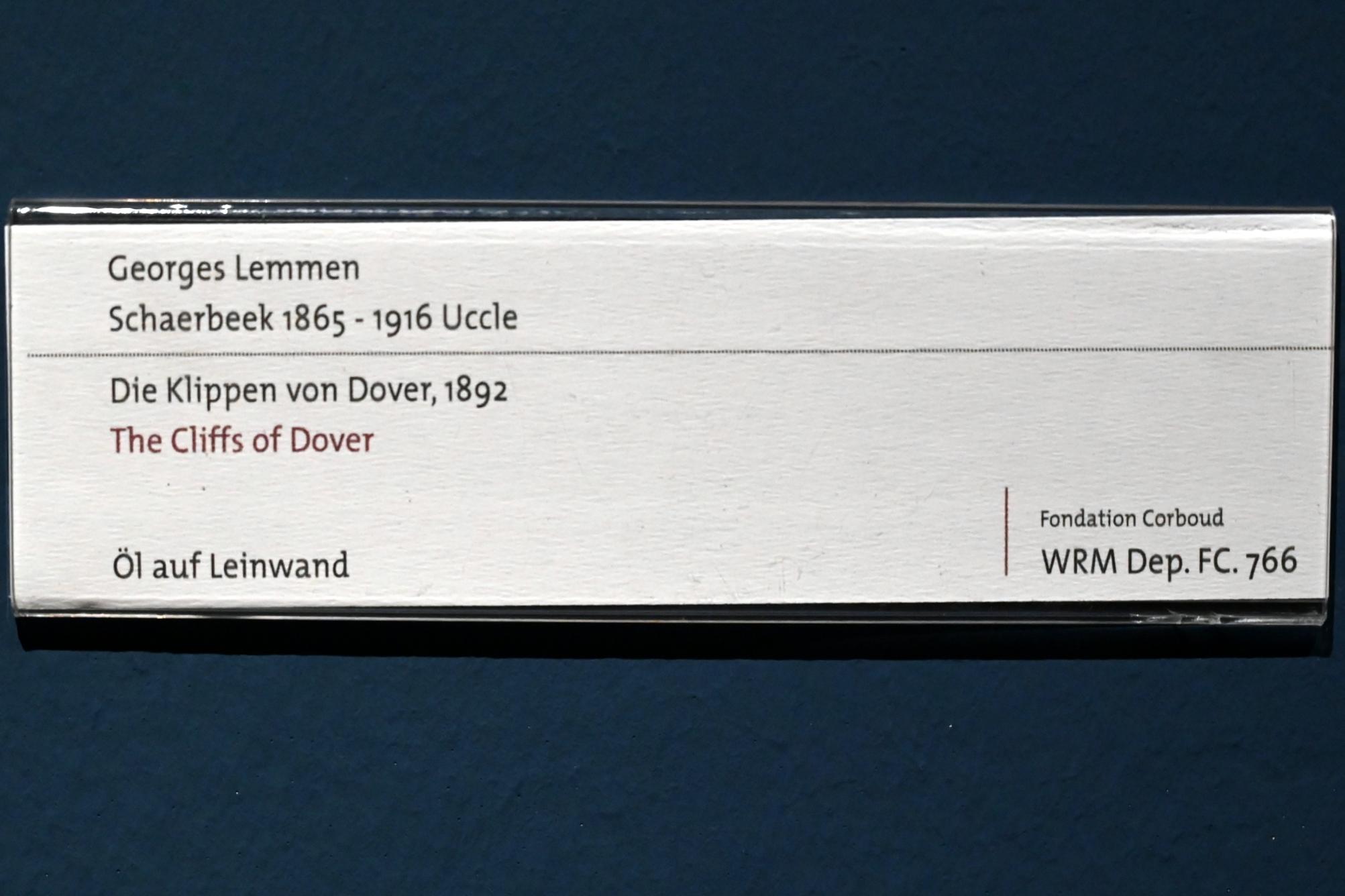 Georges Lemmen (1891–1892), Die Klippen von Dover, Köln, Wallraf-Richartz-Museum, 19. Jahrhundert - Saal 4, 1892, Bild 2/2