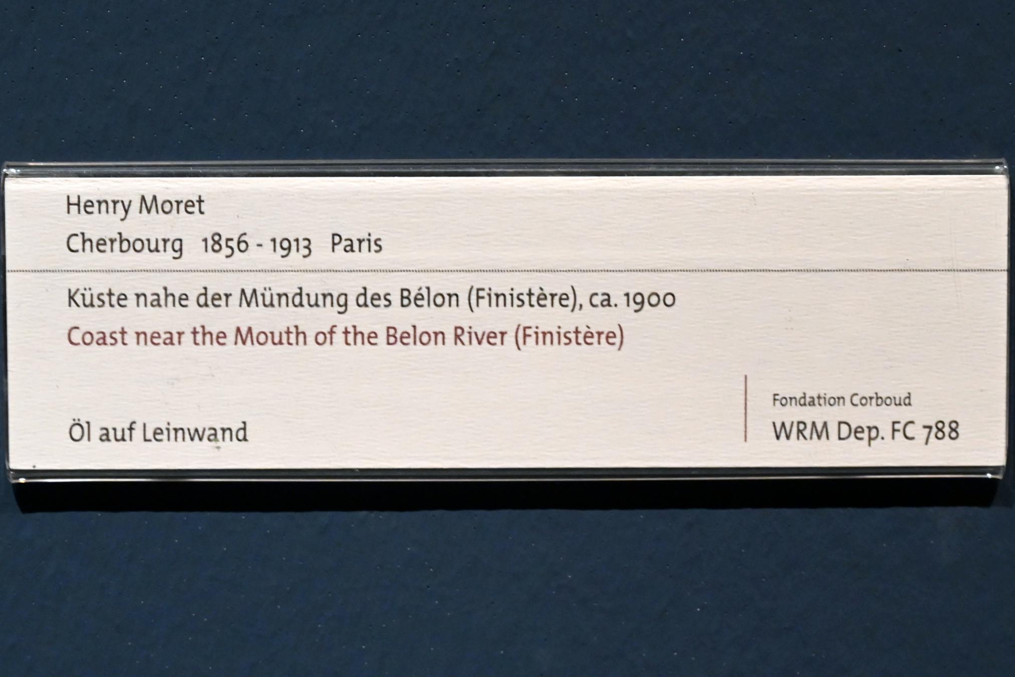 Henry Moret (1900–1912), Küste nahe der Mündung des Bélon (Finistère), Köln, Wallraf-Richartz-Museum, 19. Jahrhundert - Saal 4, um 1900, Bild 2/2