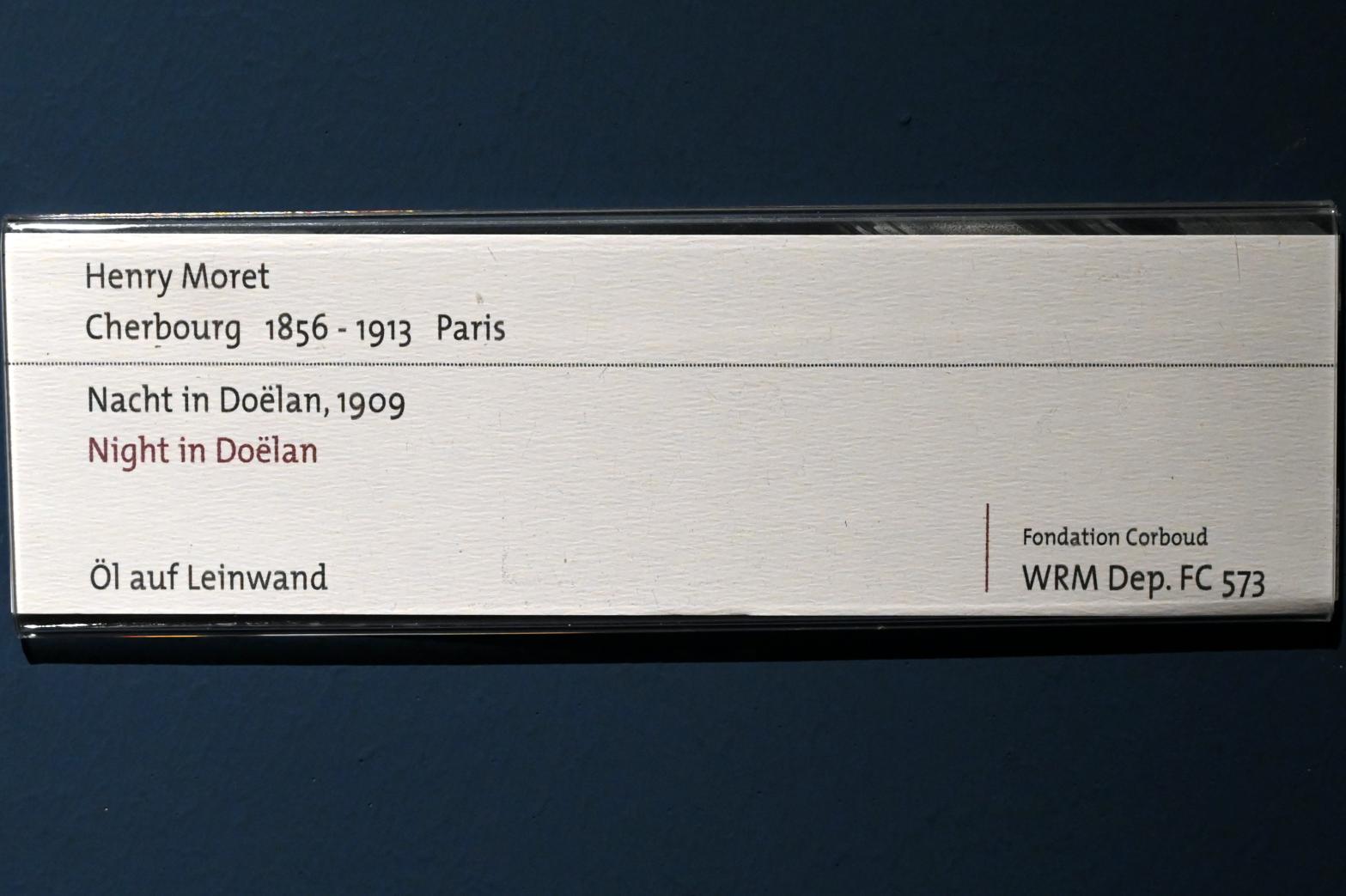 Henry Moret (1900–1912), Nacht in Doëlan, Köln, Wallraf-Richartz-Museum, 19. Jahrhundert - Saal 4, 1909, Bild 2/2