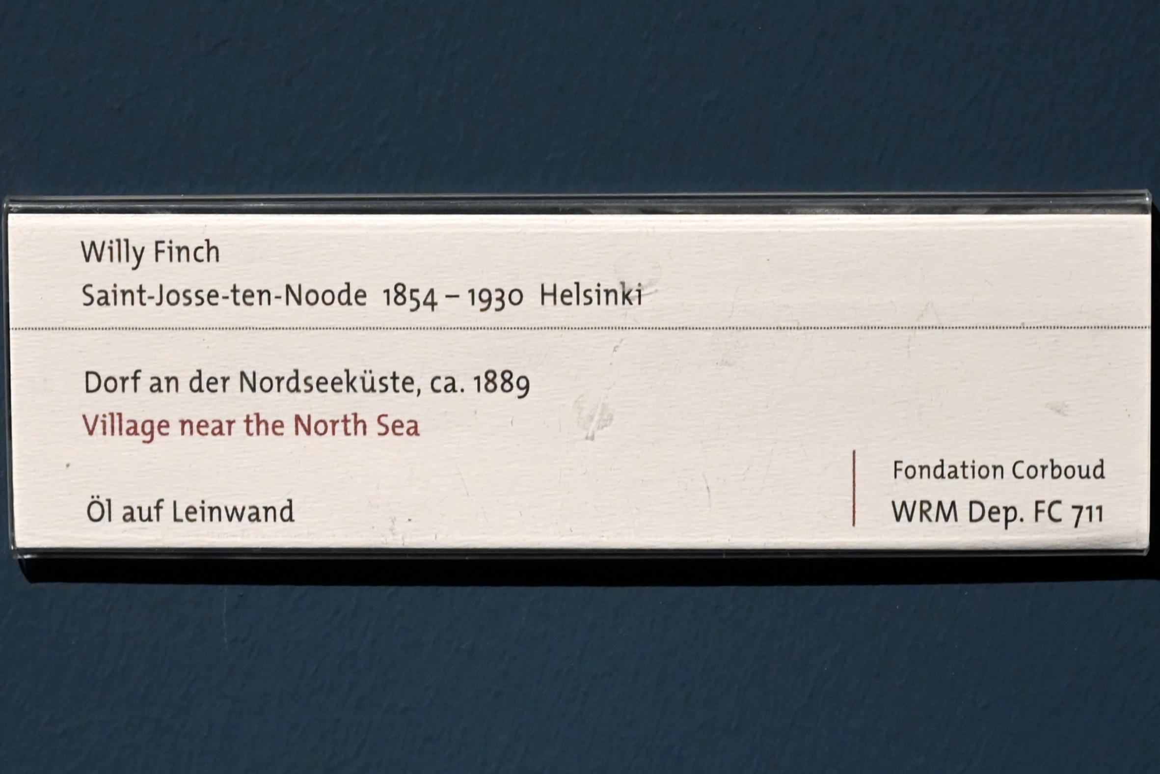 Willy Finch (1889), Dorf an der Nordseeküste, Köln, Wallraf-Richartz-Museum, 19. Jahrhundert - Saal 7, um 1889, Bild 2/2