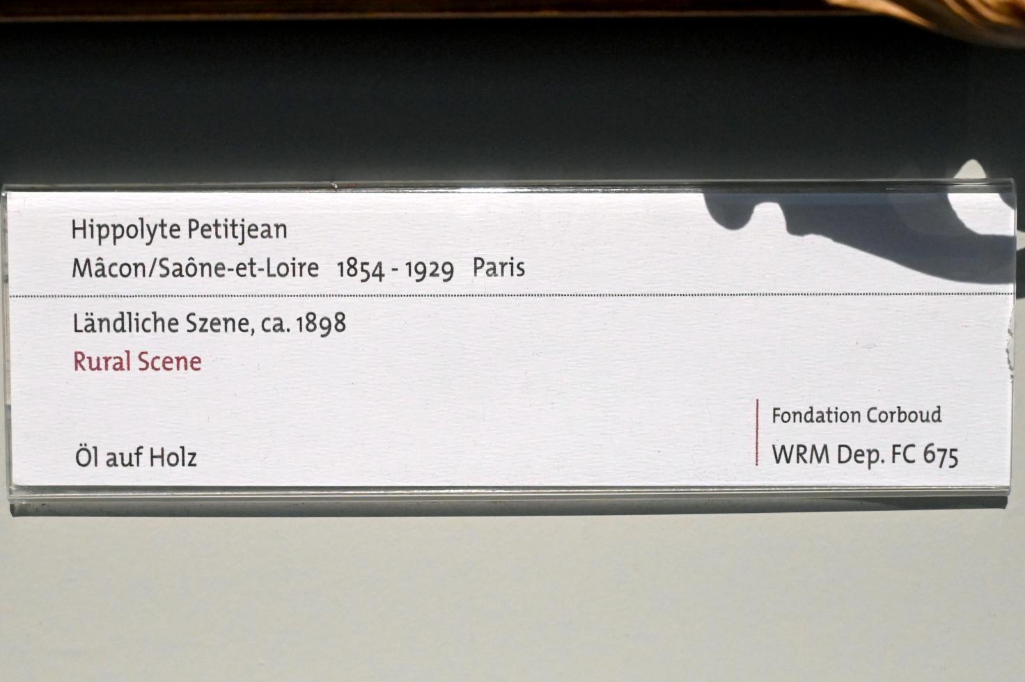 Hippolyte Petitjean (1898), Ländliche Szene, Köln, Wallraf-Richartz-Museum, 19. Jahrhundert - Saal 7, um 1898, Bild 2/2