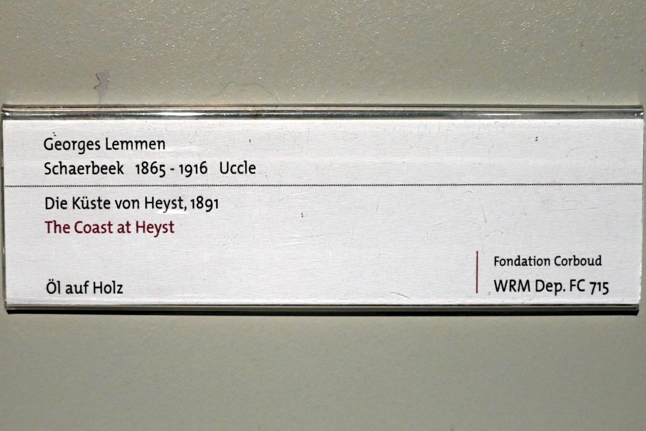 Georges Lemmen (1891–1892), Die Küste von Heyst, Köln, Wallraf-Richartz-Museum, 19. Jahrhundert - Saal 7, 1891, Bild 2/2