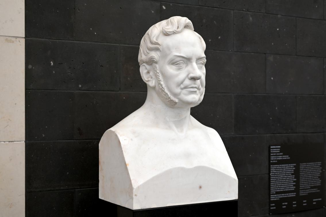 Gustav Hermann Blaeser (1836–1869), Porträtbüste Johann Heinrich Richartz (1795-1861), Köln, Wallraf-Richartz-Museum, Eingangshalle, 1861, Bild 2/3