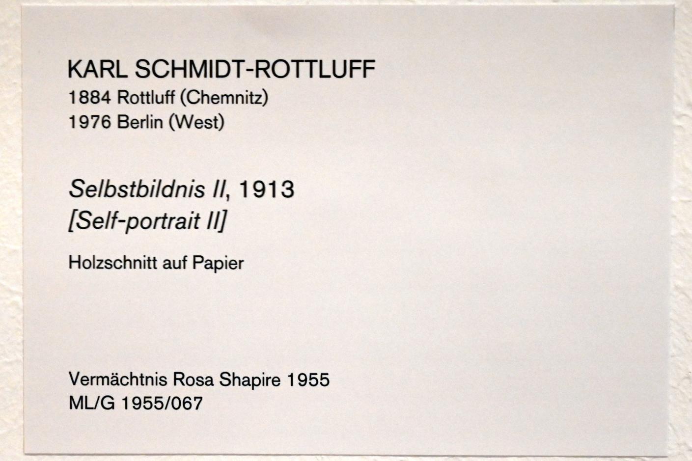 Karl Schmidt-Rottluff (1907–1937), Selbstbildnis II, Köln, Museum Ludwig, 02.06, 1913, Bild 2/2