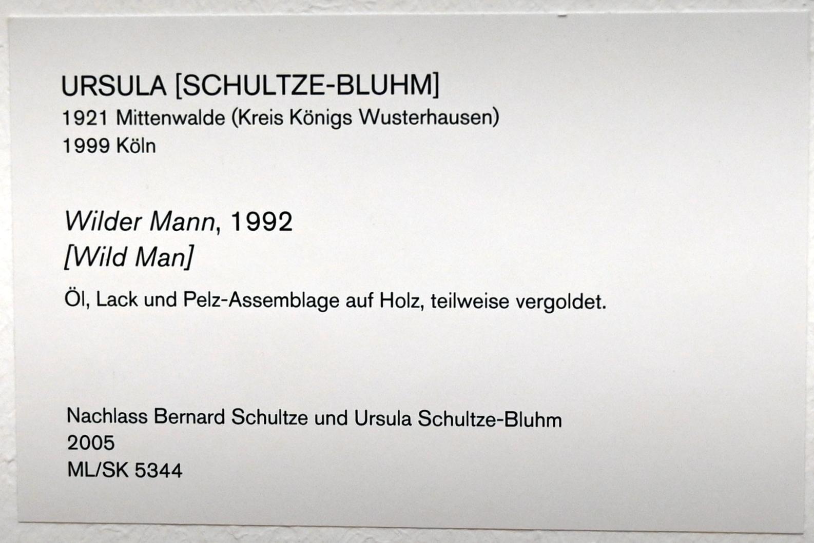 Ursula Schultze-Bluhm (1954–1997), Wilder Mann, Köln, Museum Ludwig, 02.24, 1992, Bild 3/3