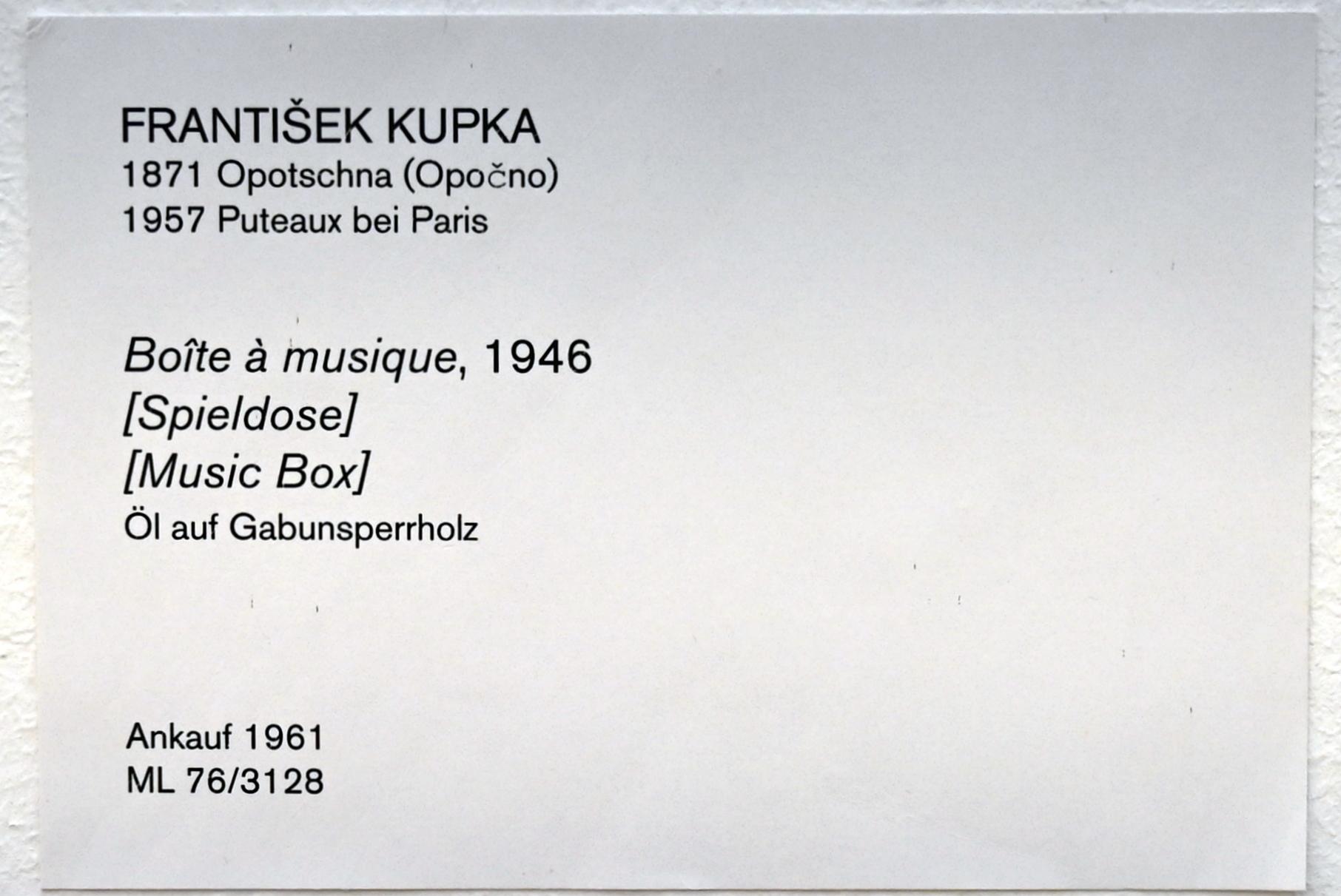František (François) Kupka (1895–1953), Spieldose, Köln, Museum Ludwig, 02.26, 1946, Bild 2/2