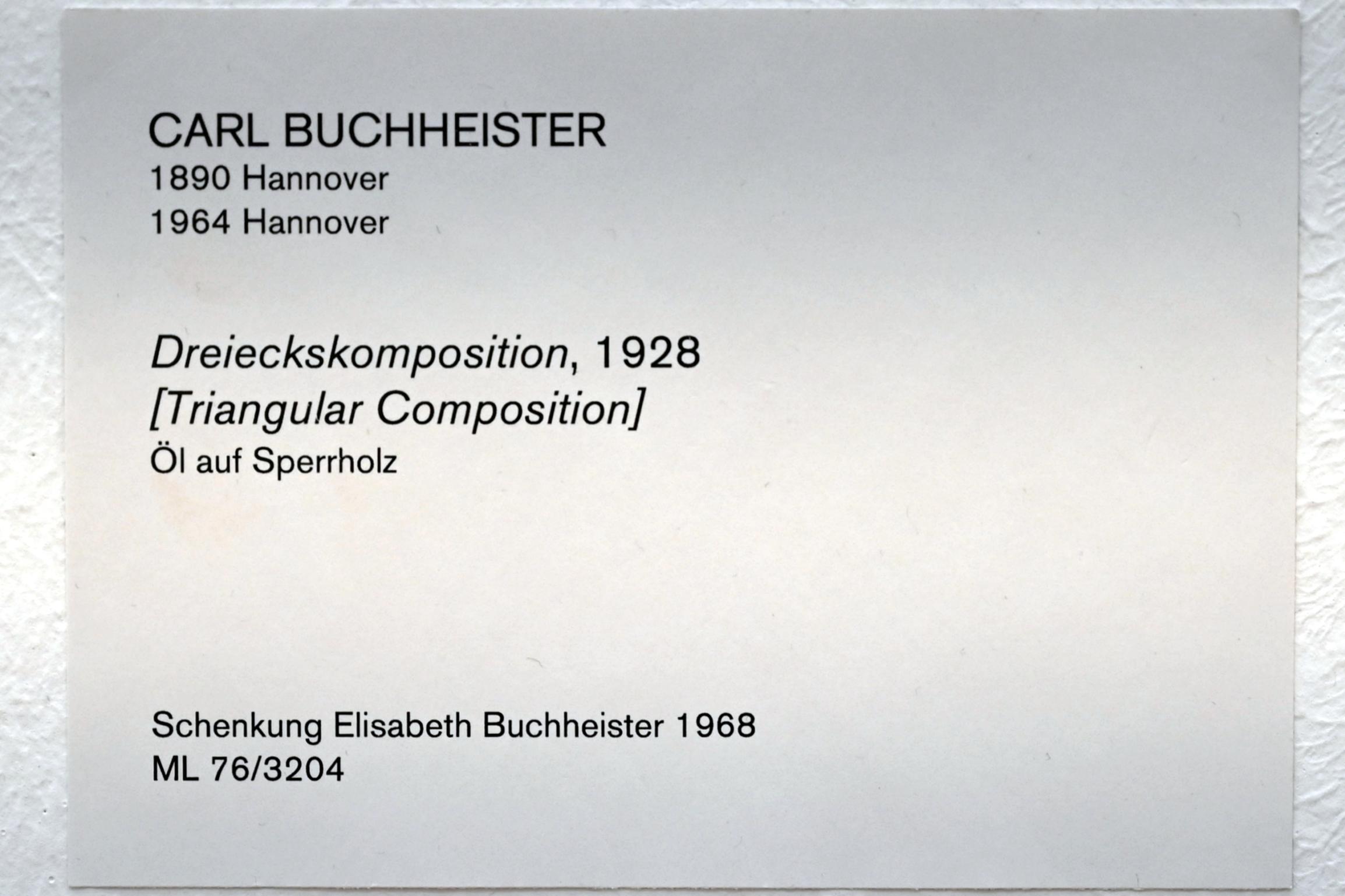 Carl Buchheister (1927–1960), Dreieckskomposition, Köln, Museum Ludwig, 02.26, 1928, Bild 2/2