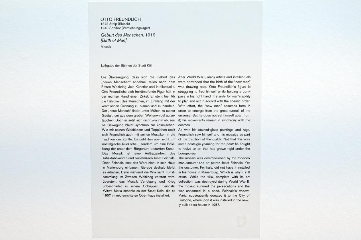 Otto Freundlich (1910–1939), Geburt des Menschen, Köln, Museum Ludwig, 02.20, 1919, Bild 2/2
