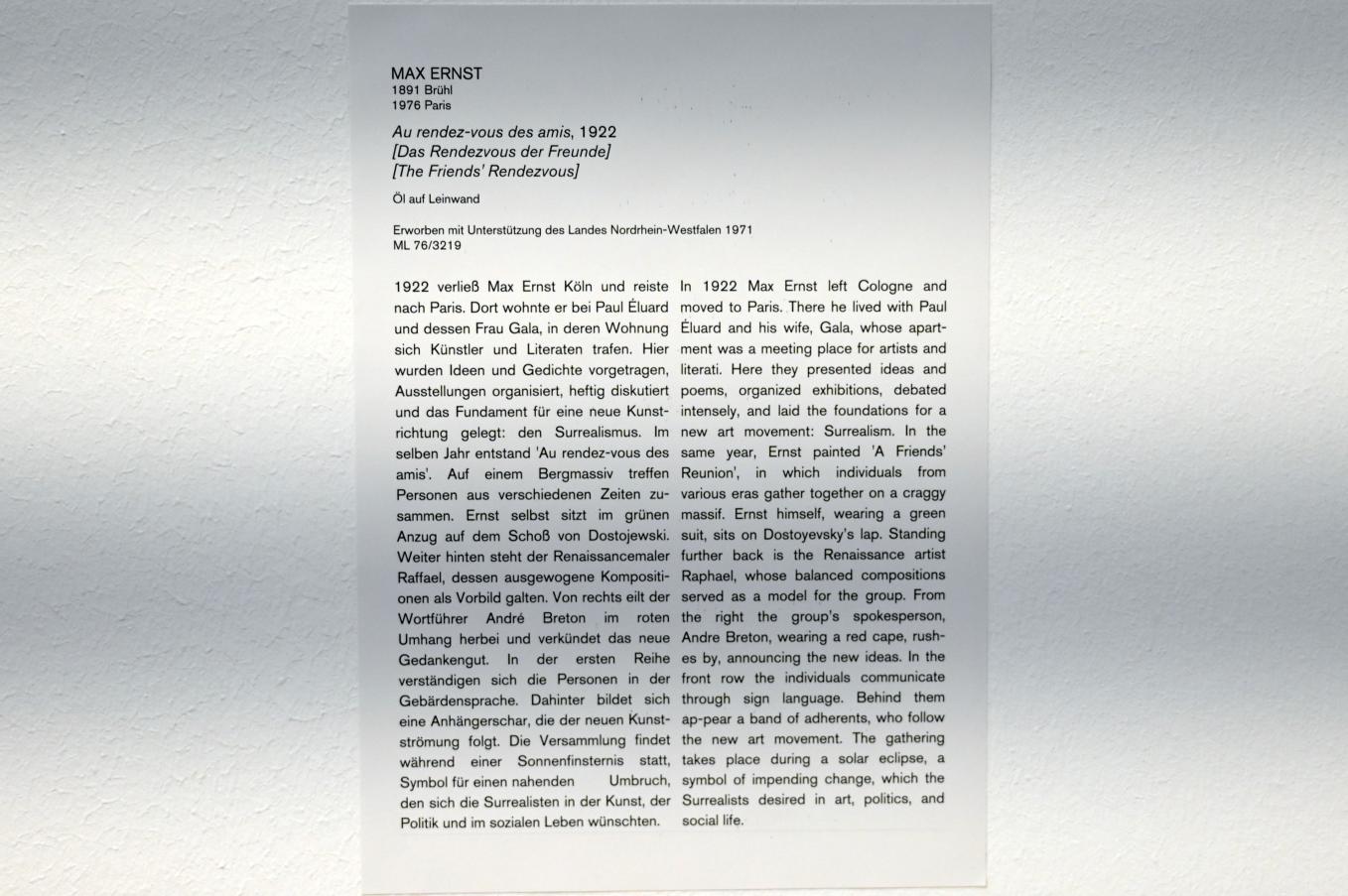 Max Ernst (1912–1970), Das Rendezvous der Freunde, Köln, Museum Ludwig, 02.28, 1922, Bild 2/2