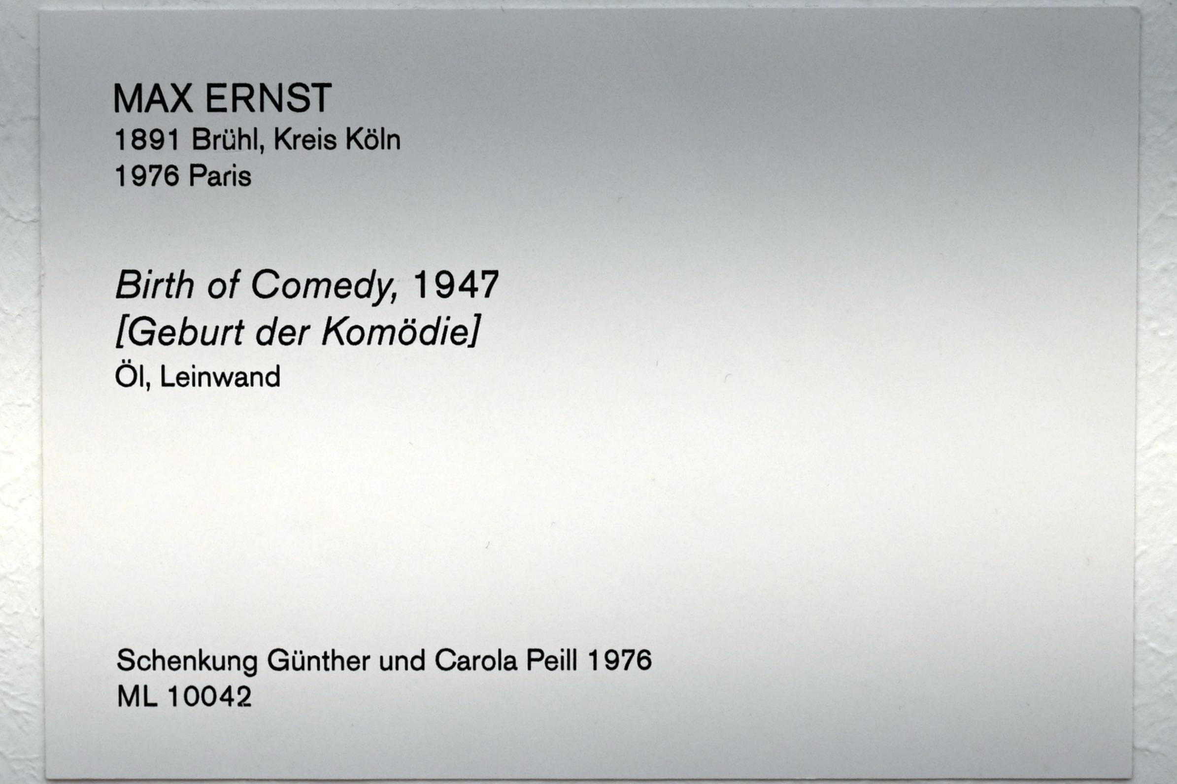 Max Ernst (1912–1970), Geburt der Komödie, Köln, Museum Ludwig, 02.28, 1947, Bild 2/2
