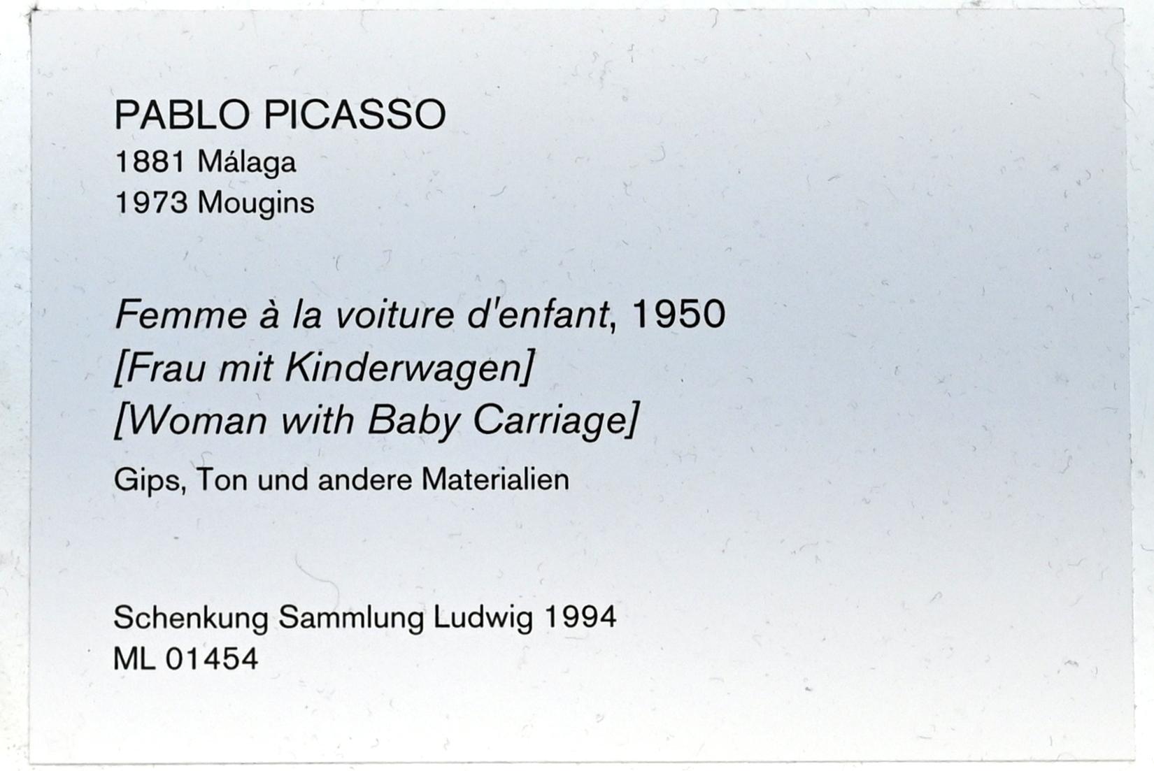 Pablo Picasso (1897–1972), Frau mit Kinderwagen, Köln, Museum Ludwig, 02.36, 1950, Bild 5/5