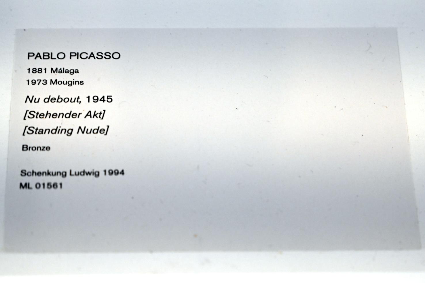 Pablo Picasso (1897–1972), Stehender Akt, Köln, Museum Ludwig, 02.37, 1945, Bild 2/2