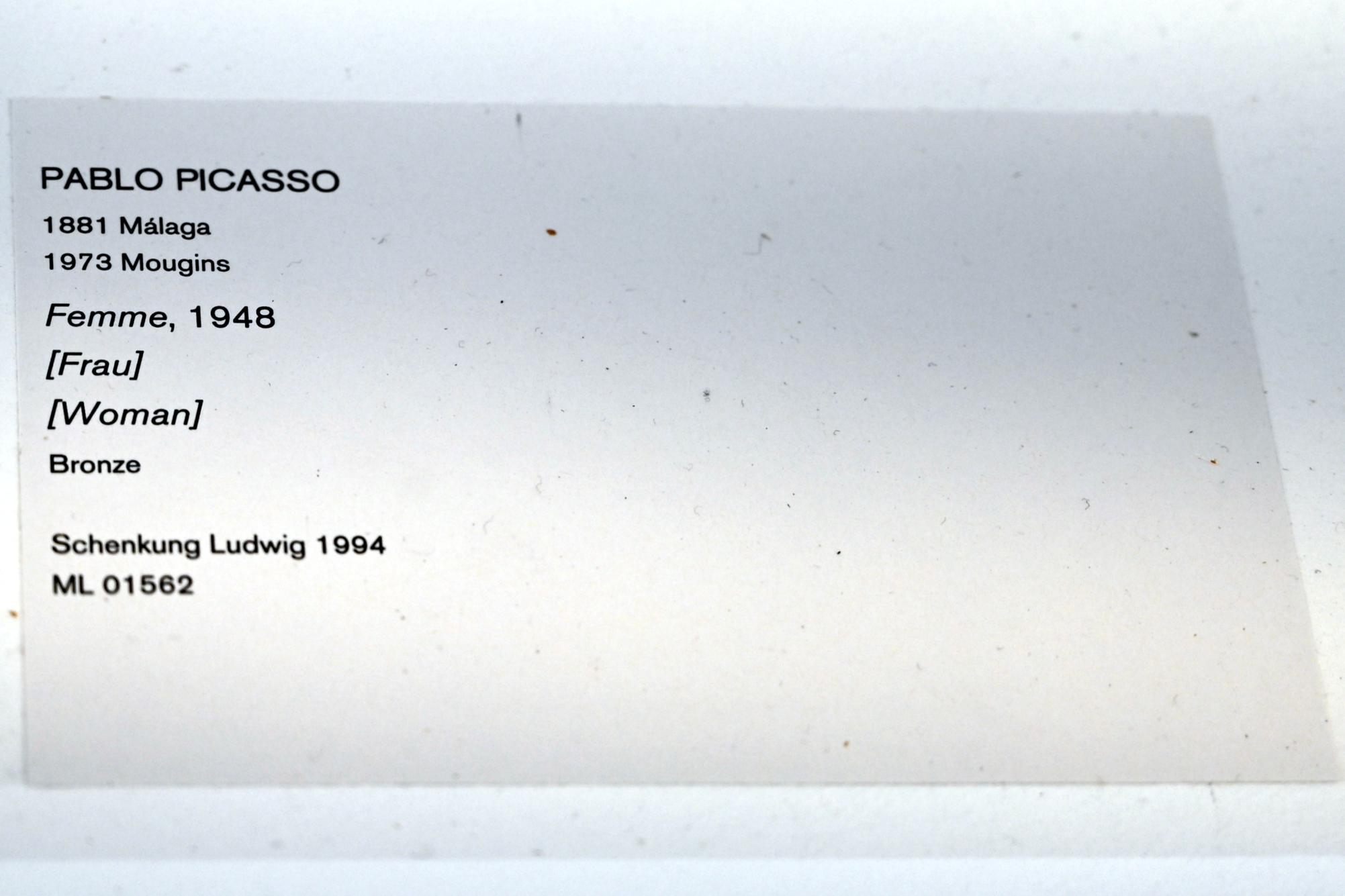 Pablo Picasso (1897–1972), Frau, Köln, Museum Ludwig, 02.37, 1948, Bild 3/3