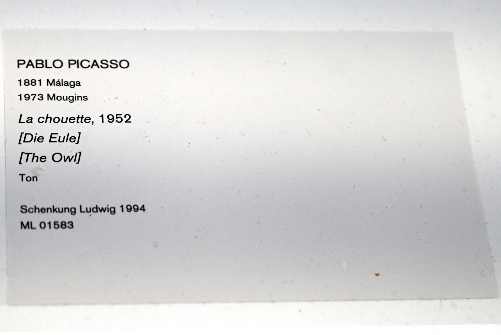 Pablo Picasso (1897–1972), Die Eule, Köln, Museum Ludwig, 02.37, 1952, Bild 4/4