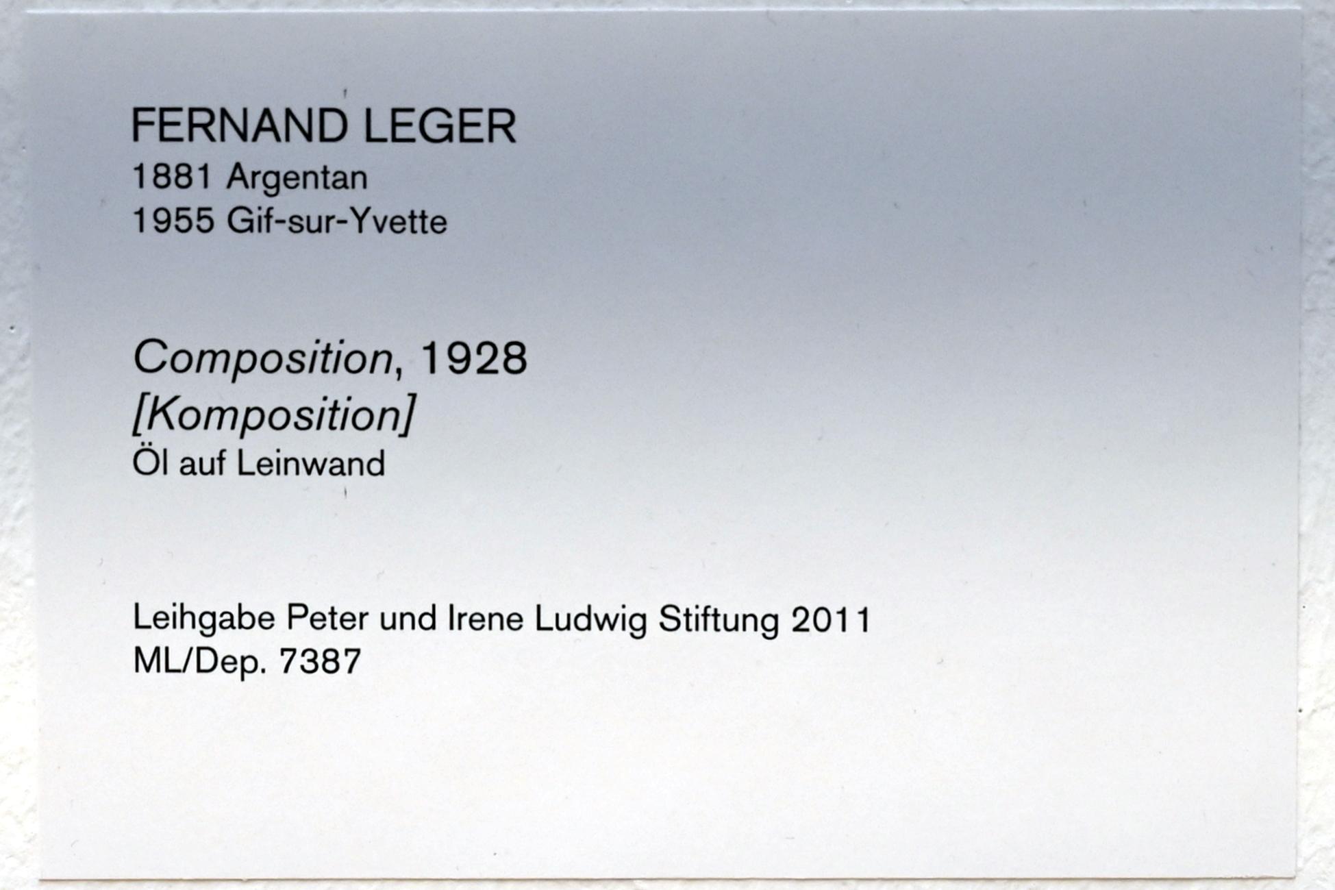 Fernand Léger (1912–1954), Komposition, Köln, Museum Ludwig, 02.31, 1928, Bild 2/2