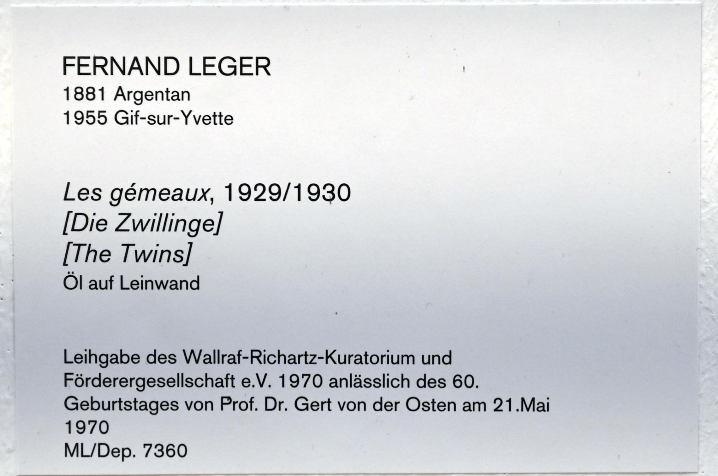 Fernand Léger (1912–1954), Die Zwillinge, Köln, Museum Ludwig, 02.31, 1929–1930, Bild 2/2