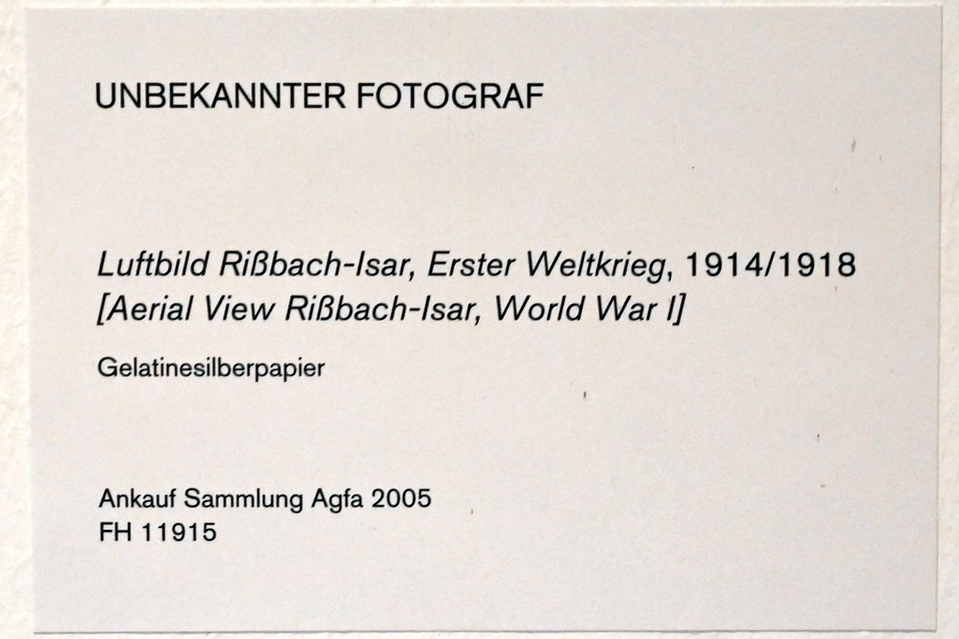 Luftbild Rißbach-Isar, Erster Weltkrieg, Köln, Museum Ludwig, 02.32, 1914–1918, Bild 2/2