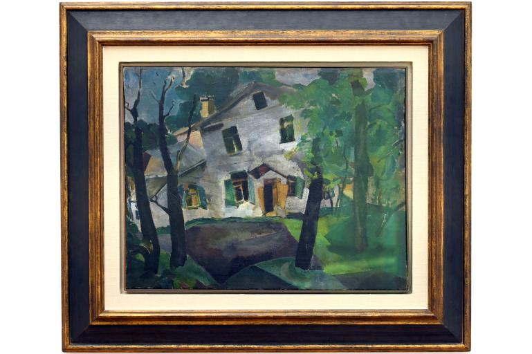 Iwan Albertowitsch Puni (Jean Pougny) (1912–1919): Landschaft mit Haus, um 1912