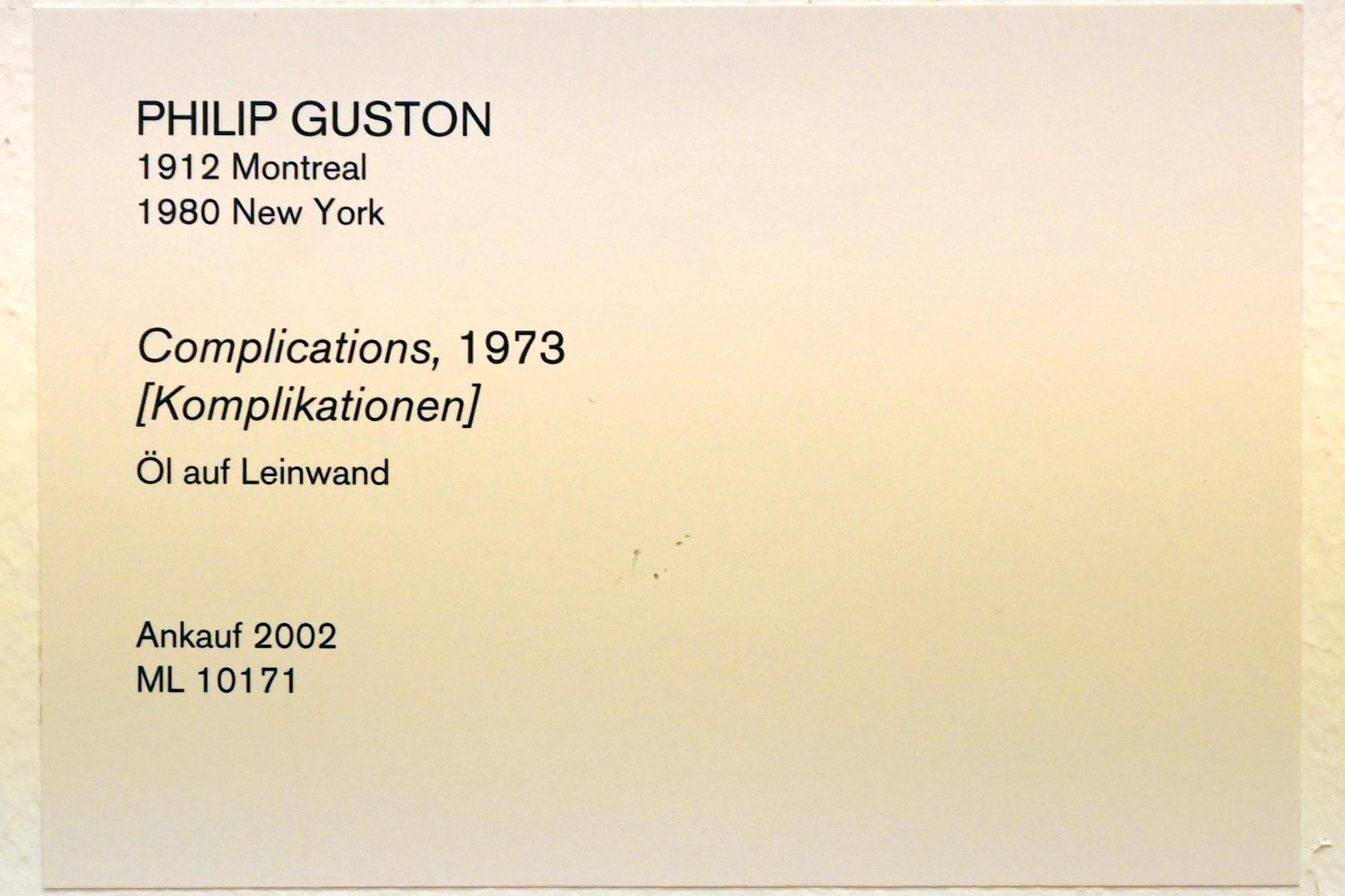 Philip Guston (1968–1975), Komplikationen, Köln, Museum Ludwig, 01.62, 1973, Bild 2/2