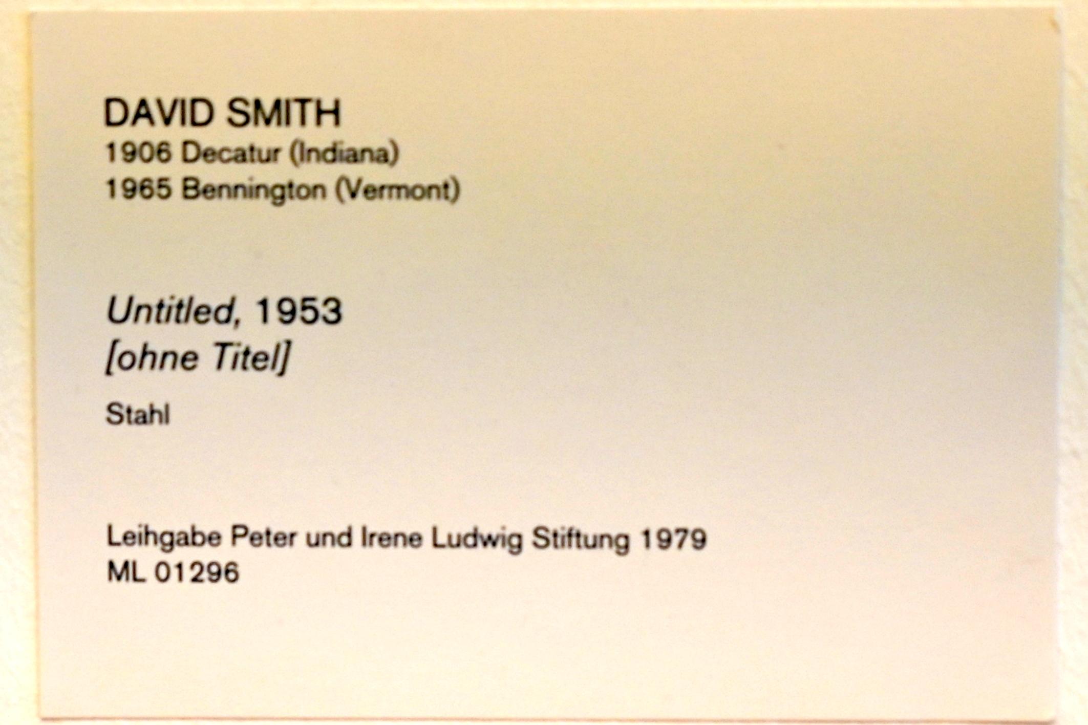 David Smith (1945–1963), ohne Titel, Köln, Museum Ludwig, 01.62, 1953, Bild 4/4