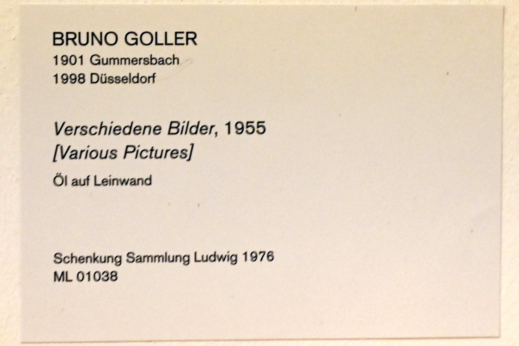 Bruno Goller: Verschiedene Bilder, 1955, Bild 2/2