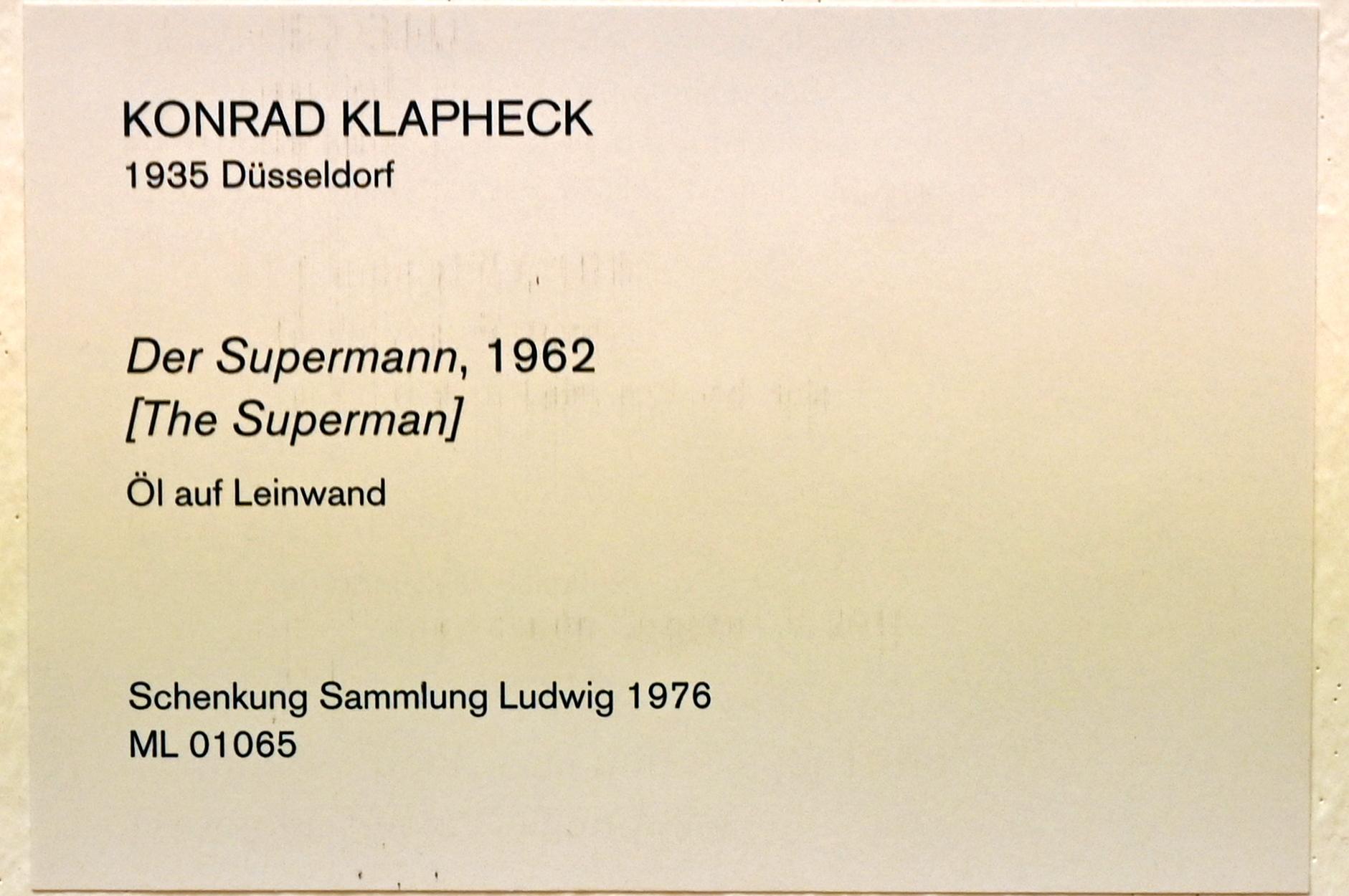 Konrad Klapheck (1959–1962), Der Supermann, Köln, Museum Ludwig, 01.58, 1962, Bild 2/2