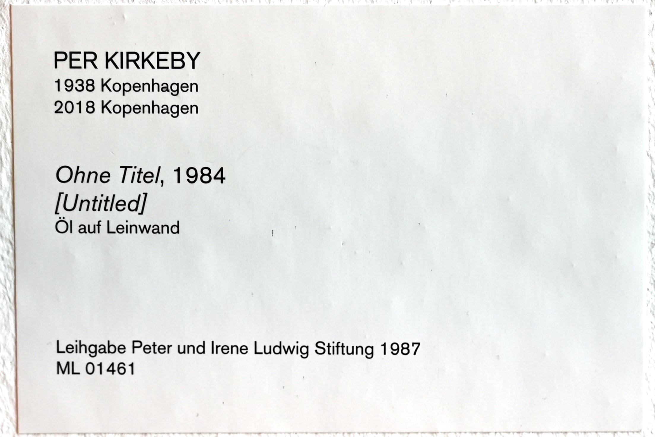 Per Kirkeby (1981–1991), Ohne Titel, Köln, Museum Ludwig, 01.52, 1984, Bild 2/2