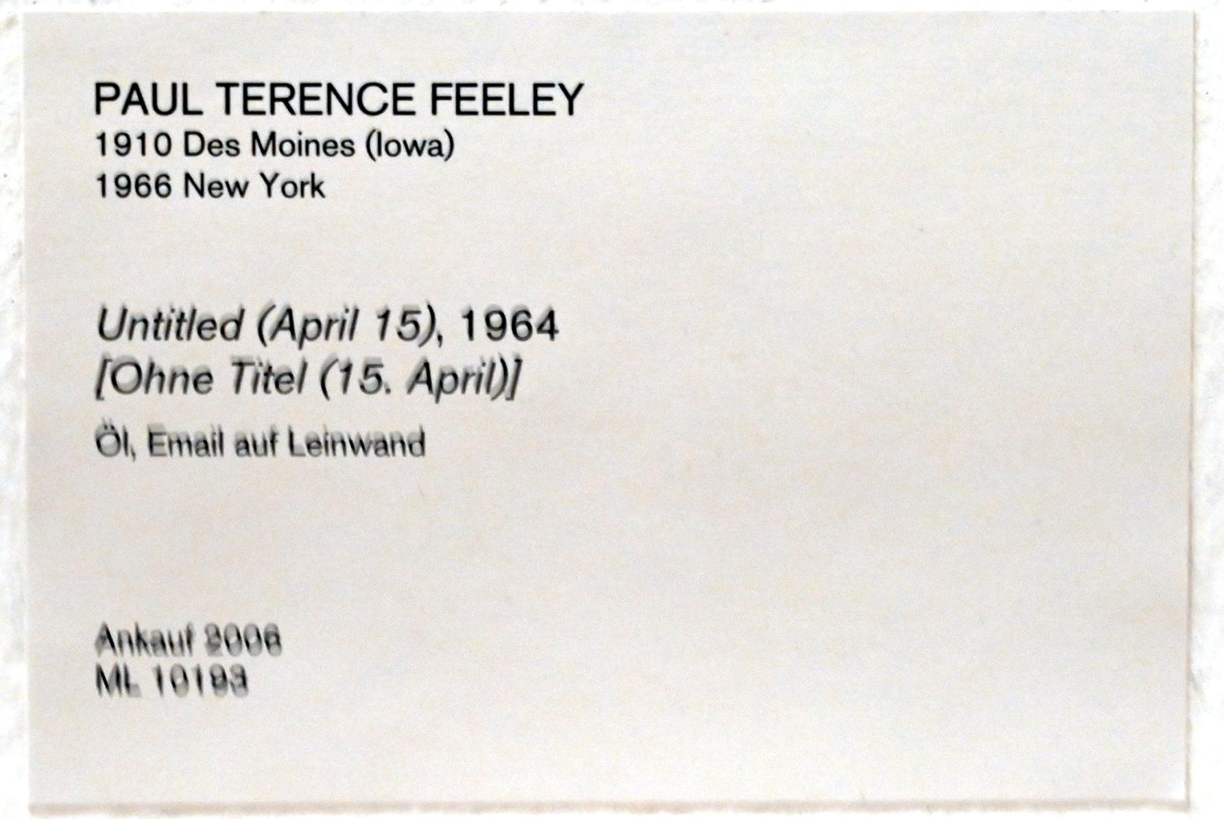 Paul Feeley (1964–1965), Ohne Titel (15. April), Köln, Museum Ludwig, 01.47, 1964, Bild 2/2