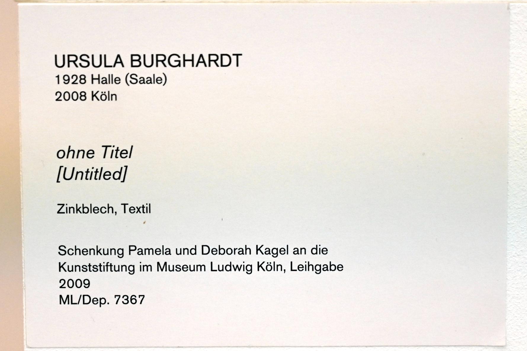 Ursula Burghardt (1970), ohne Titel, Köln, Museum Ludwig, 01.43, Undatiert, Bild 3/3
