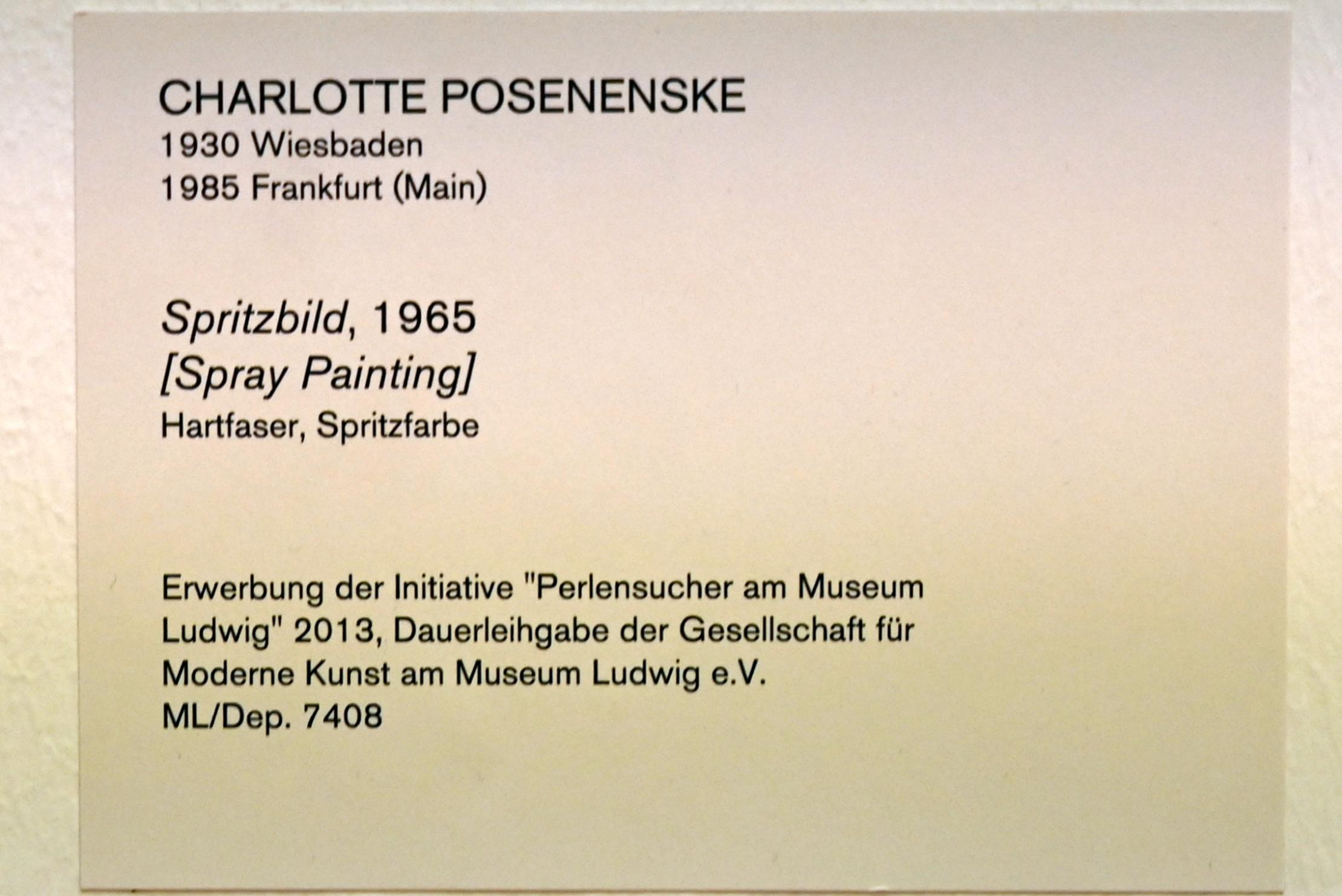 Charlotte Posenenske (1965–1966), Spritzbild, Köln, Museum Ludwig, 01.40, 1965, Bild 2/2