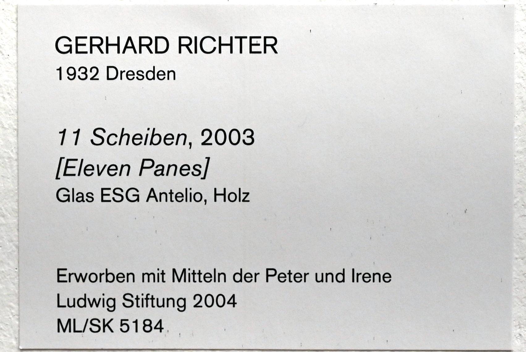 Gerhard Richter (1963–2020), 11 Scheiben, Köln, Museum Ludwig, 01.37, 2003, Bild 3/3