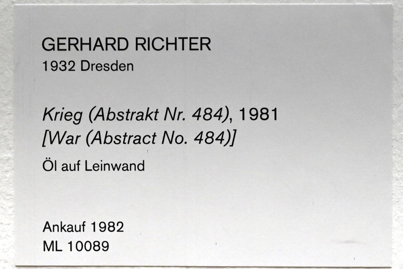 Gerhard Richter (1963–2020), Krieg (Abstrakt Nr. 484), Köln, Museum Ludwig, 01.37, 1981, Bild 2/2