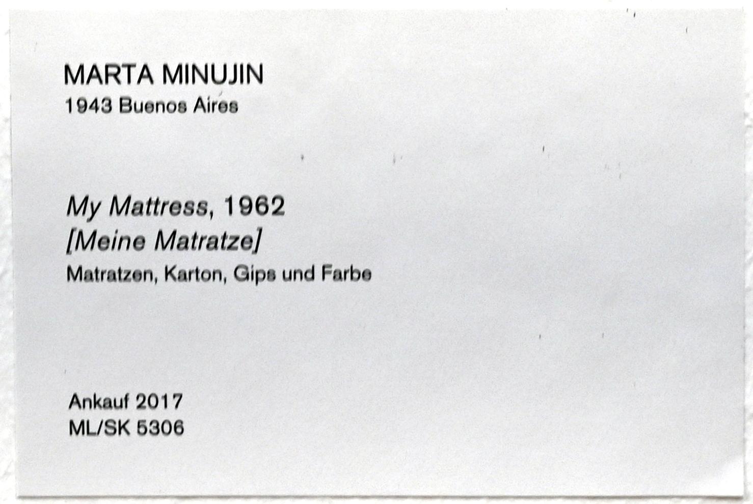 Marta Minujín (1962), Meine Matraze, Köln, Museum Ludwig, 01.16, 1962, Bild 3/3
