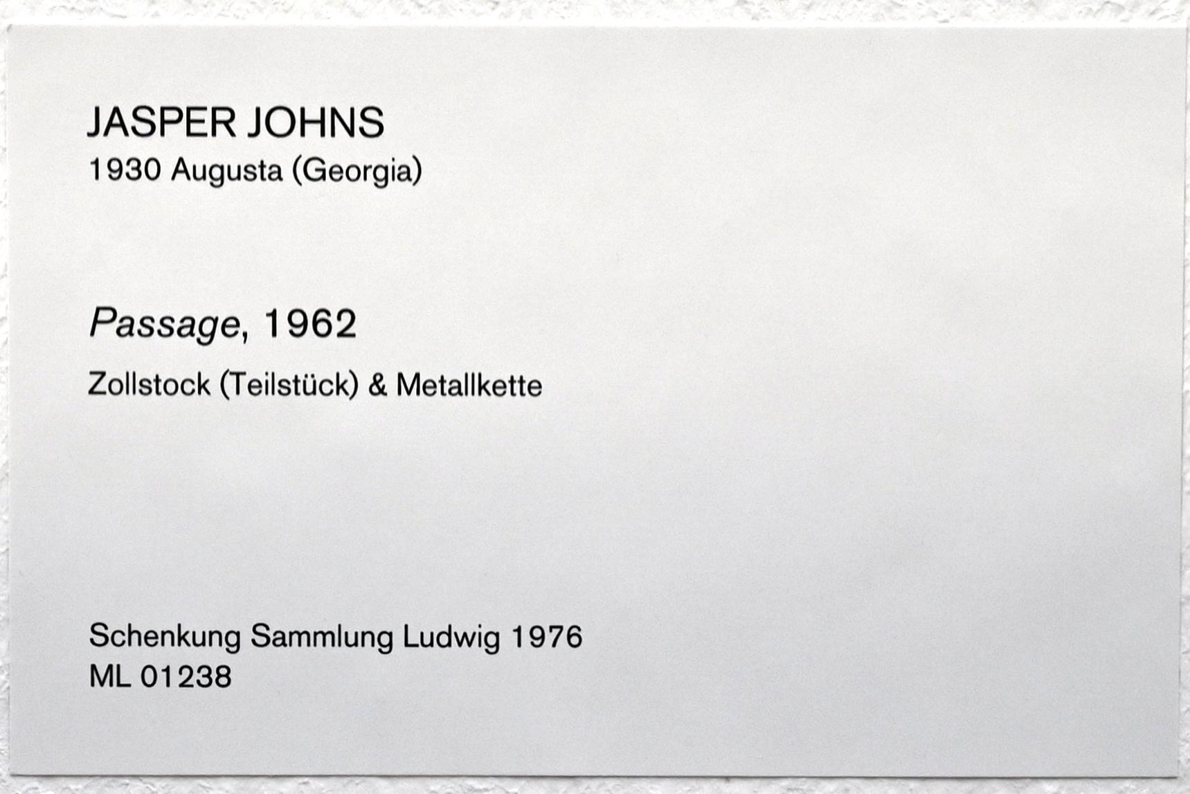 Jasper Johns (1954–1969), Passage, Köln, Museum Ludwig, 01.16, 1962, Bild 4/4