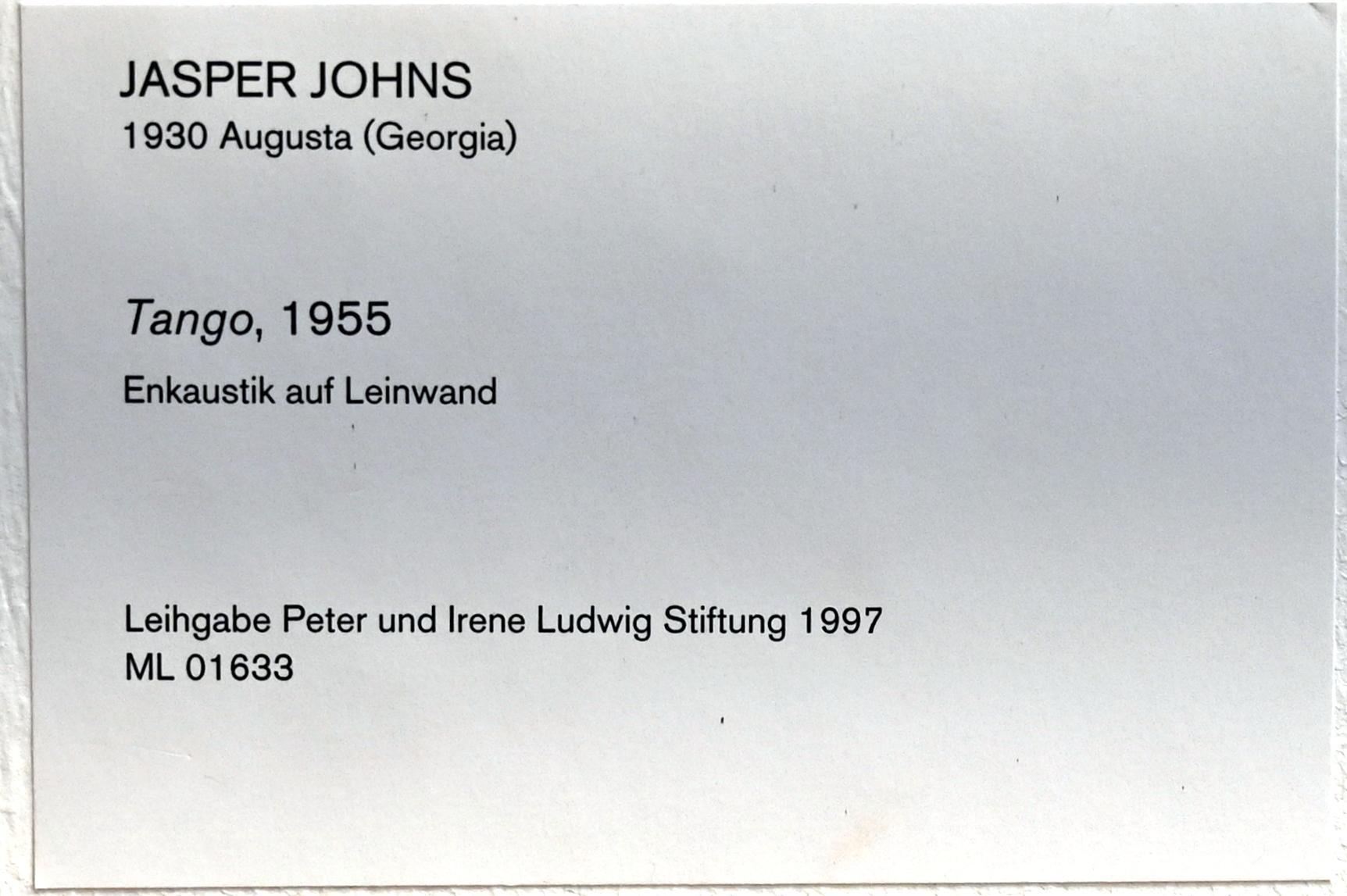 Jasper Johns (1954–1969), Tango, Köln, Museum Ludwig, 01.14, 1955, Bild 2/2