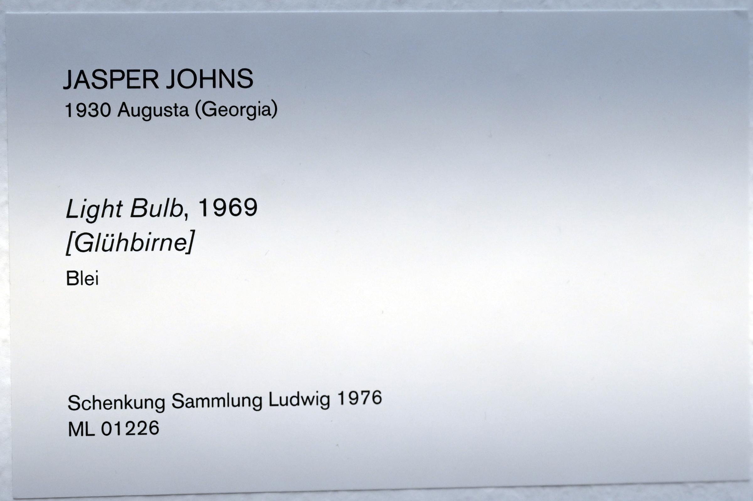 Jasper Johns (1954–1969), Glühbirne, Köln, Museum Ludwig, 01.14, 1969, Bild 2/2