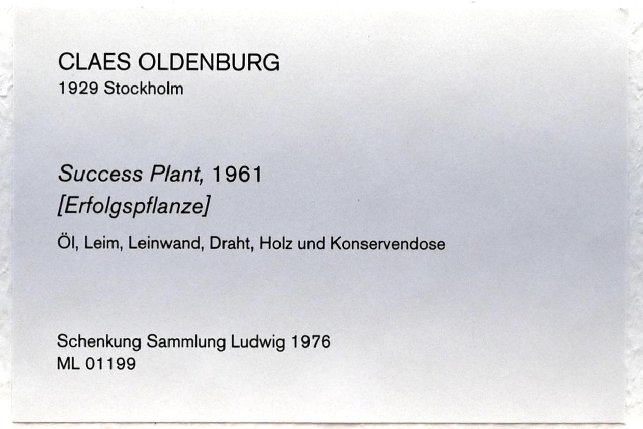 Claes Oldenburg (1961–1971), Erfolgspflanze, Köln, Museum Ludwig, 01.13, 1961, Bild 3/3