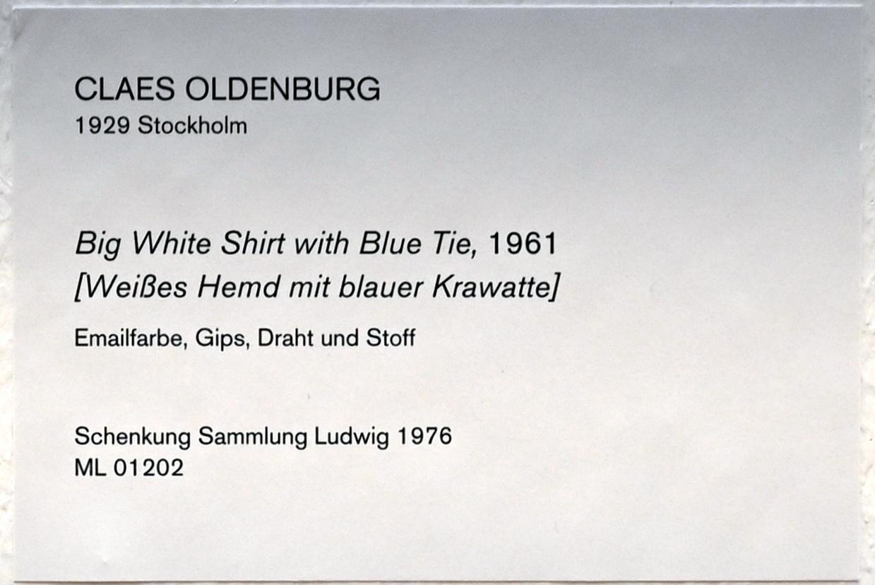 Claes Oldenburg (1961–1971), Weißes Hemd mit blauer Krawatte, Köln, Museum Ludwig, 01.13, 1961, Bild 3/3