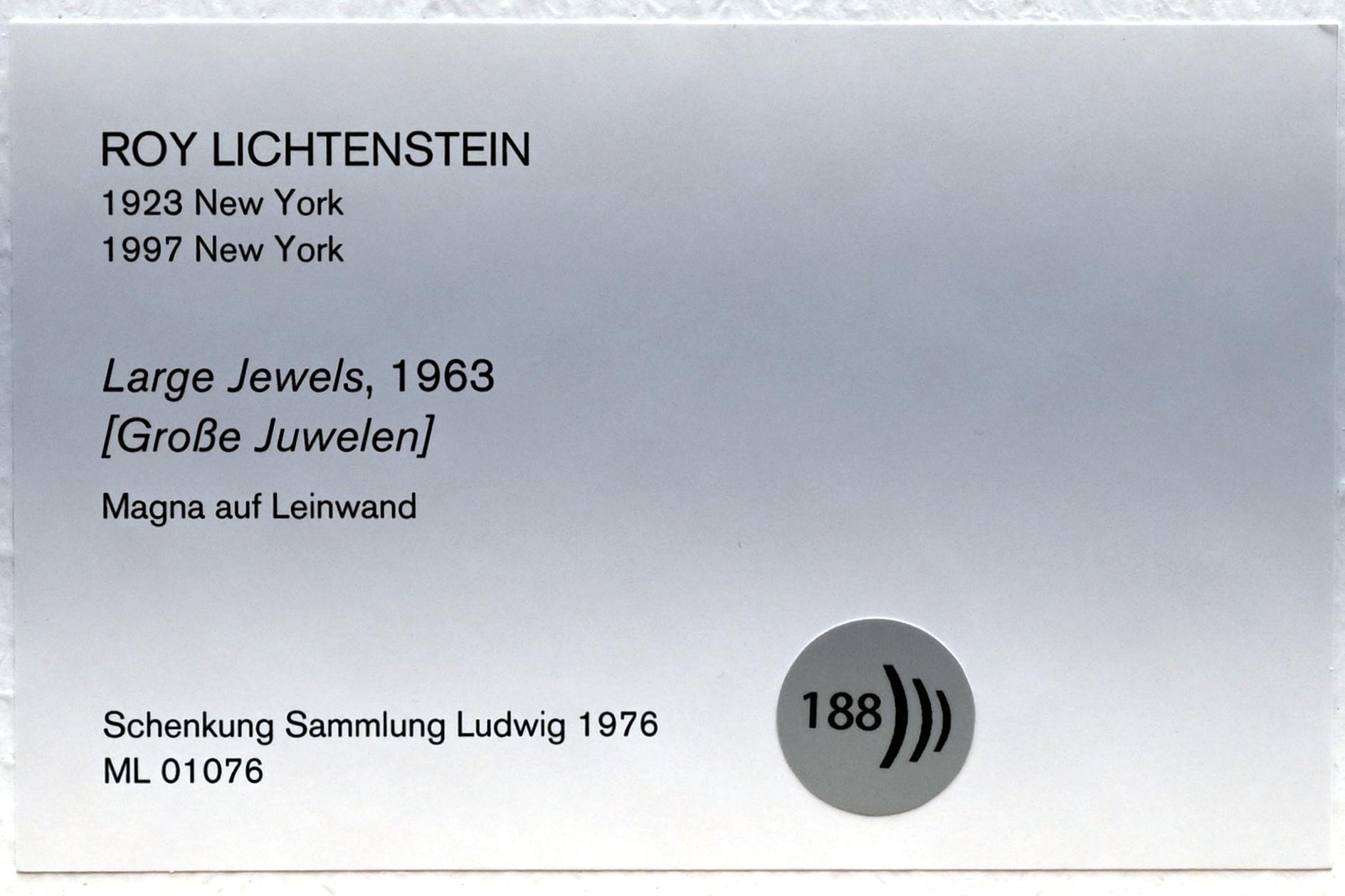 Roy Lichtenstein (1962–1994), Große Juwelen, Köln, Museum Ludwig, 01.13, 1963, Bild 2/2