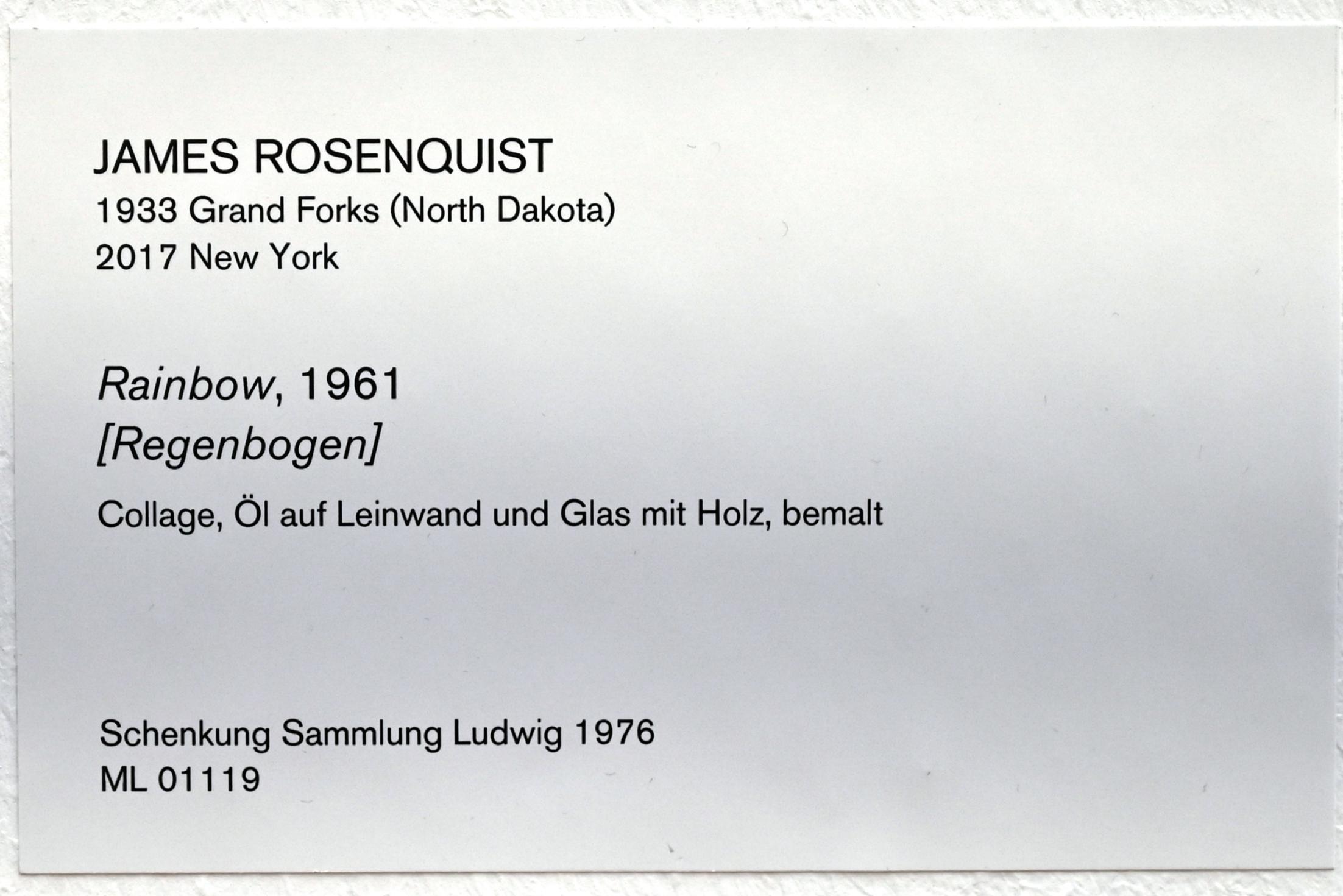 James Rosenquist (1961–1995), Regenbogen, Köln, Museum Ludwig, 01.10, 1961, Bild 2/2