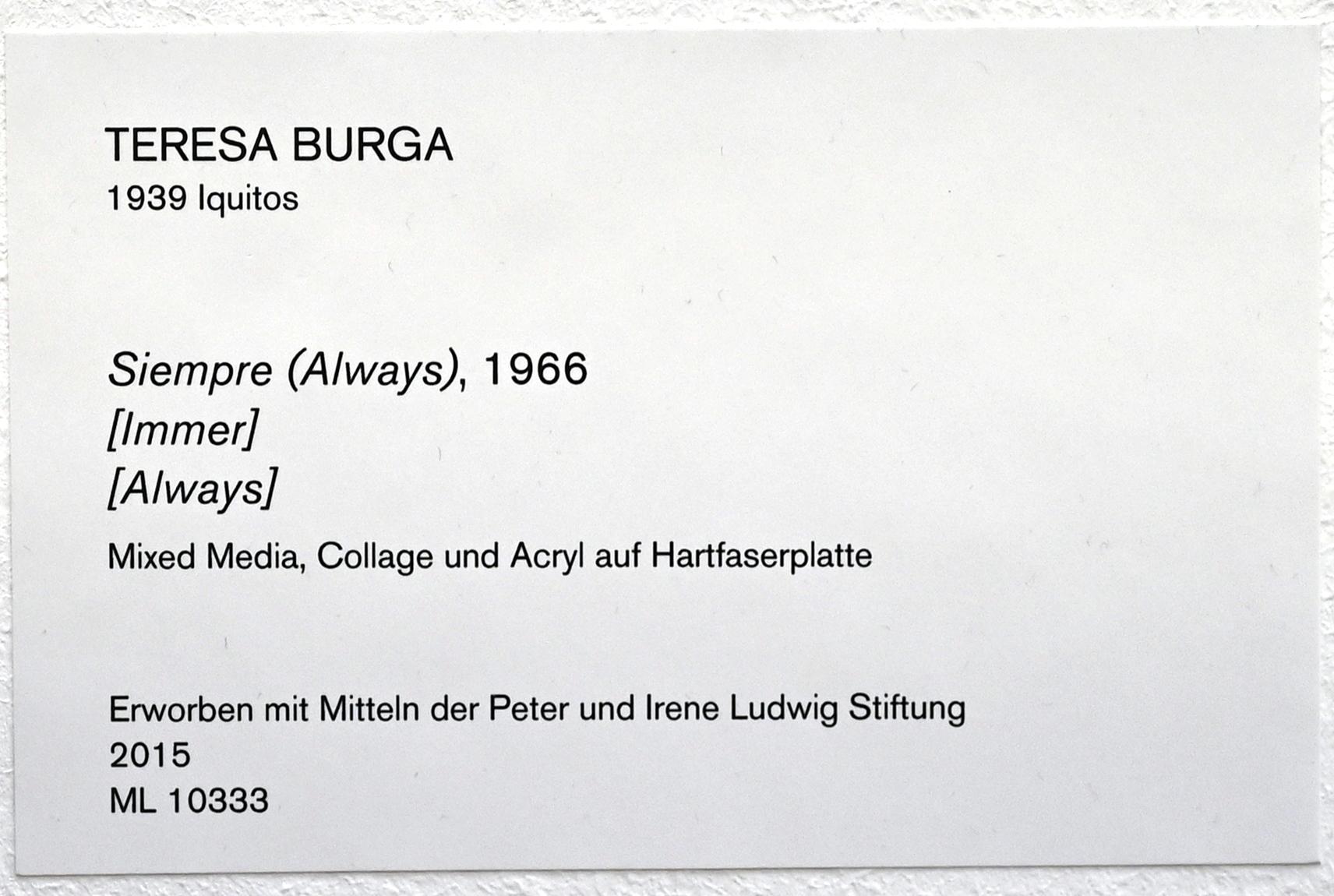Teresa Burga (1966), Immer, Köln, Museum Ludwig, 01.10, 1966, Bild 2/2