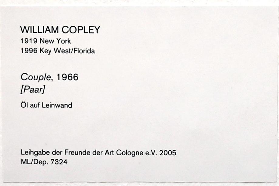 William Copley (1961–1971), Paar, Köln, Museum Ludwig, 01.09, 1966, Bild 2/2