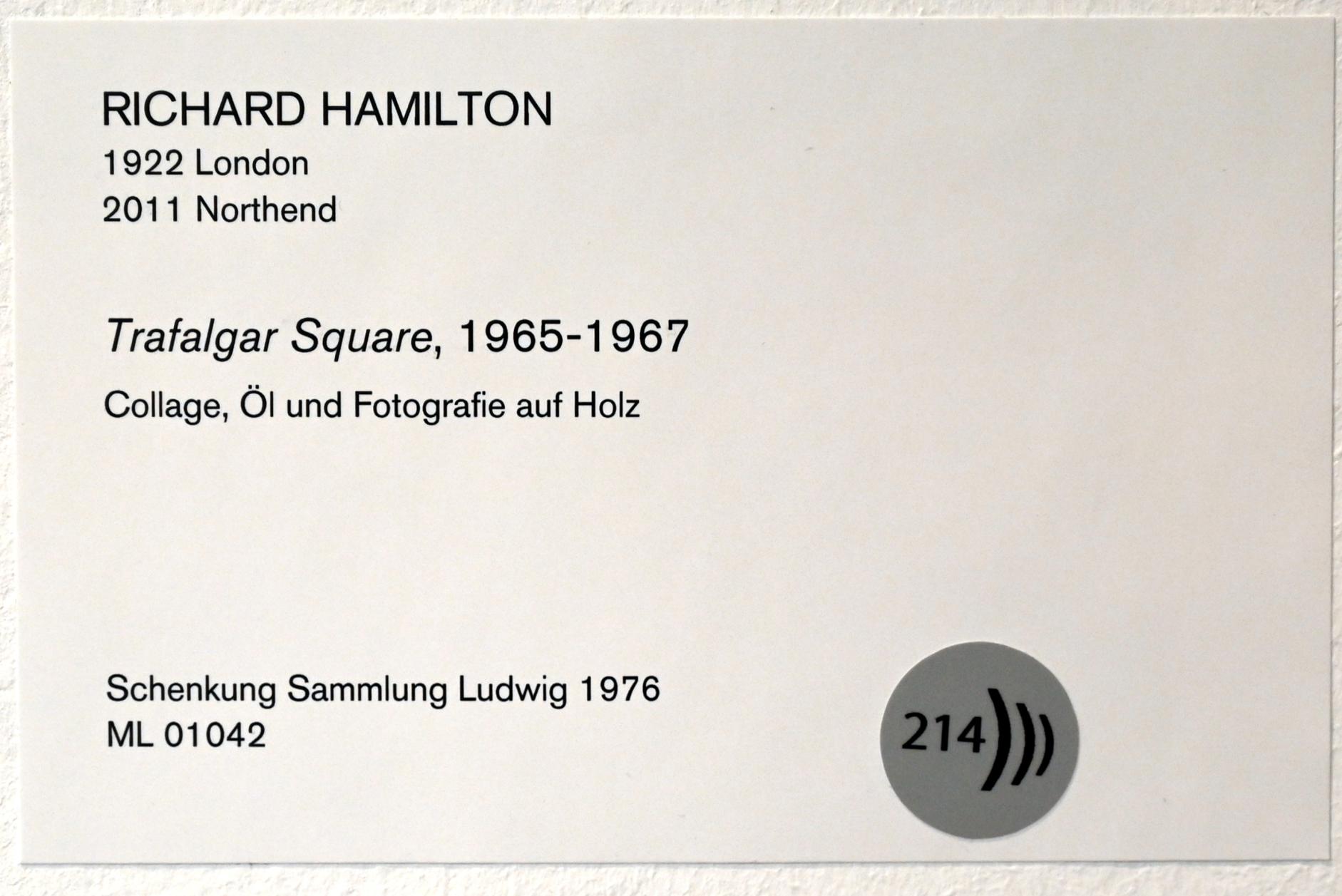 Richard Hamilton (1949–1981), Trafalgar Square, Köln, Museum Ludwig, 01.04, 1965–1967, Bild 3/3