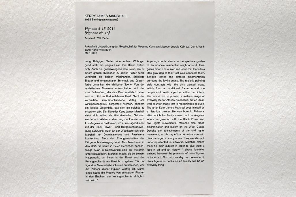 Kerry James Marshall (2014), Vignette Nr. 15, Köln, Museum Ludwig, E0.36, 2014, Bild 2/2